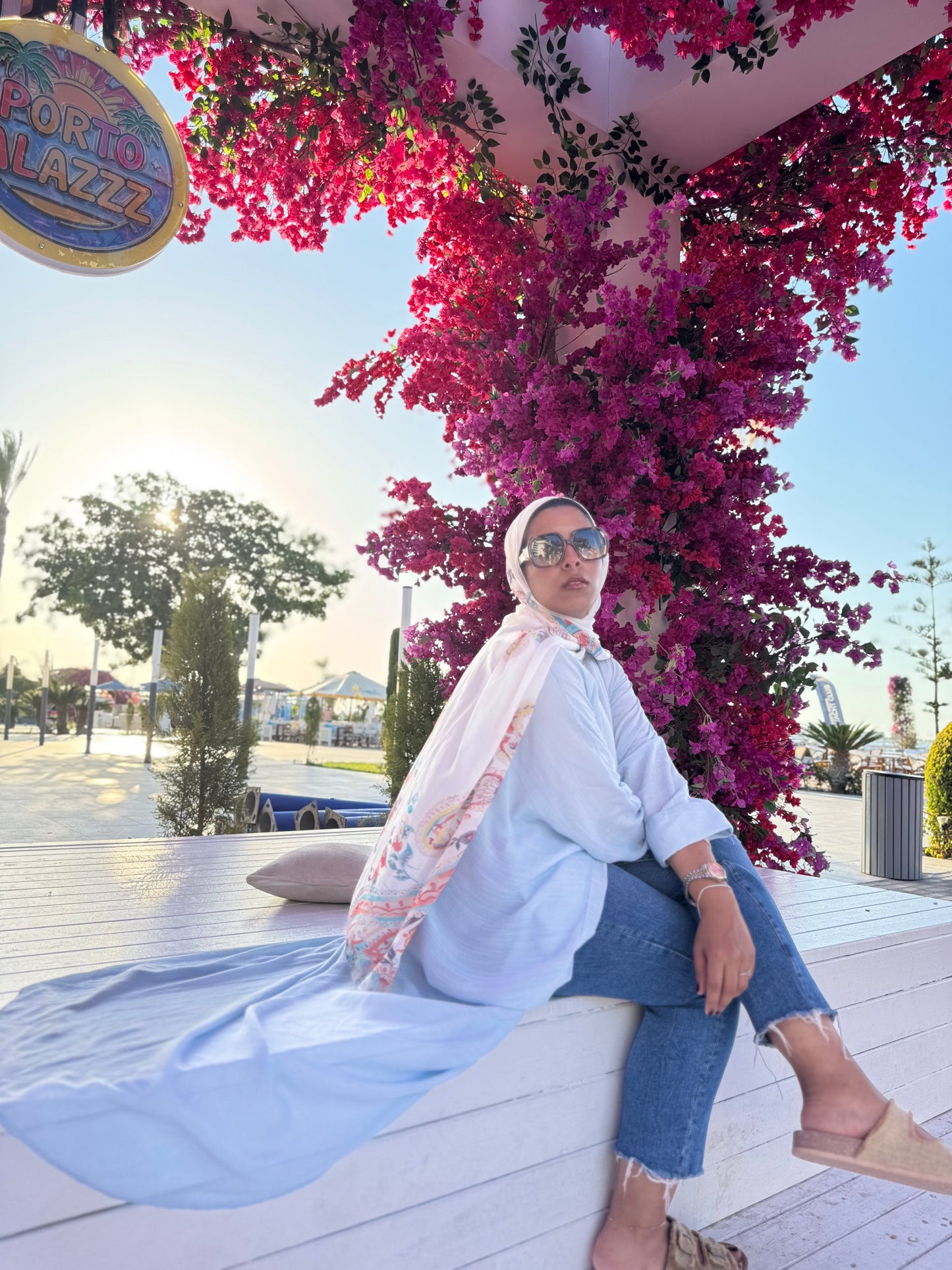 Nasaya bloom low-high top baby blue