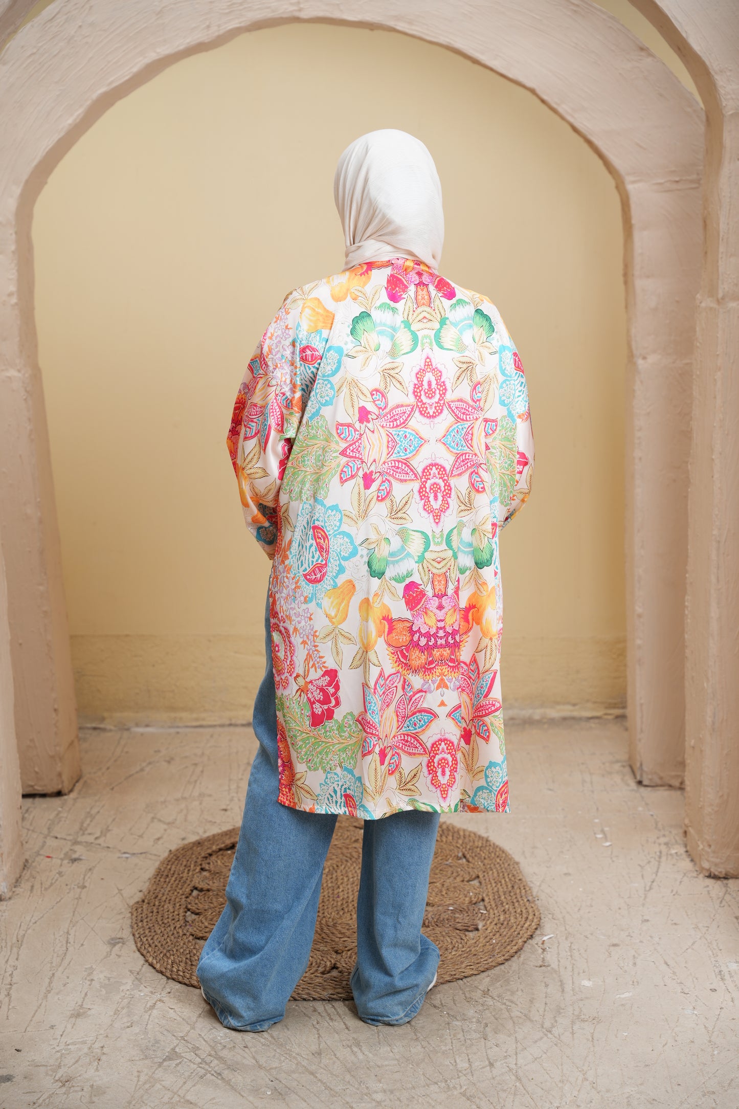 Nasaya Floral satin Kimono