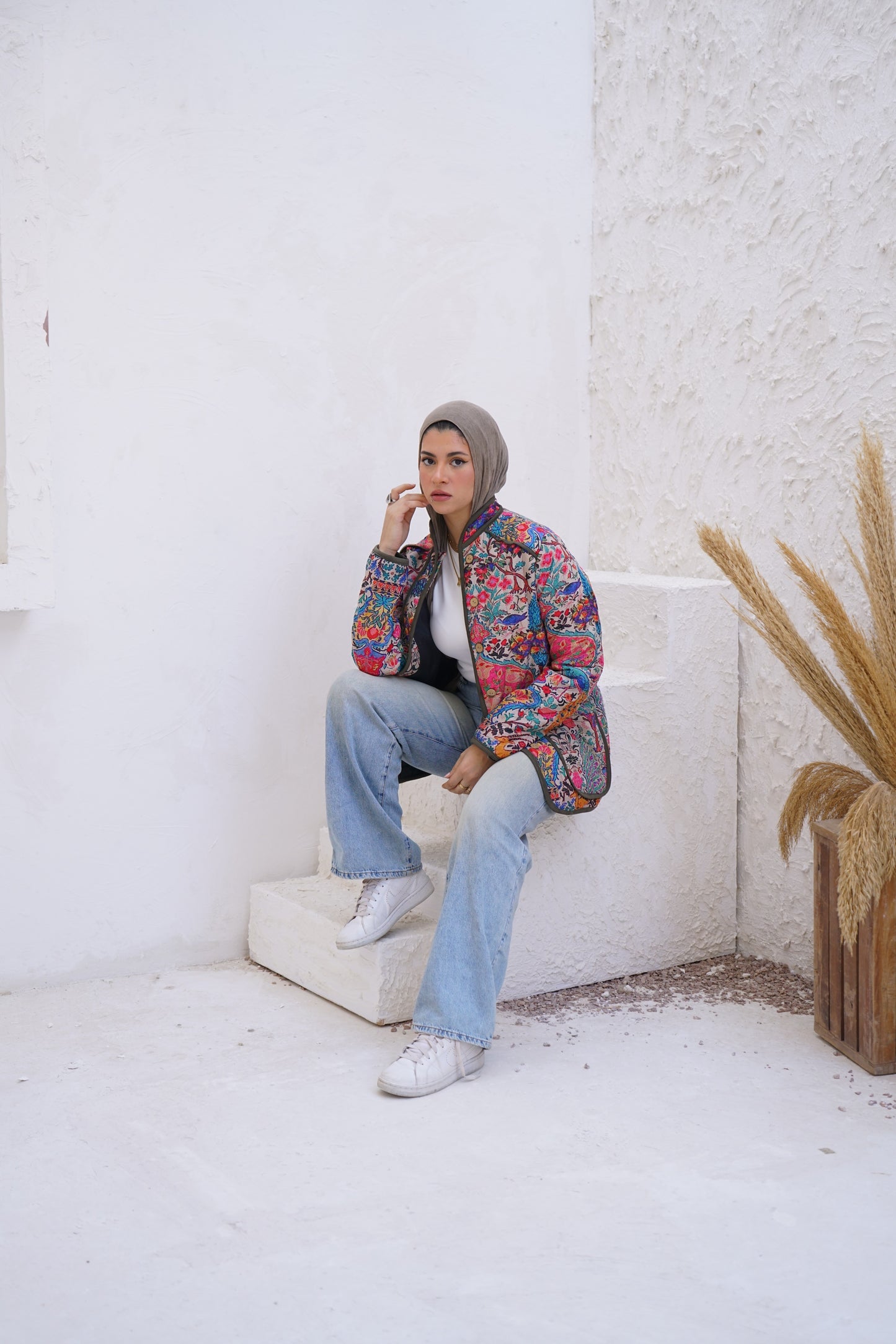 Nasaya Floral arabesques light mixed colors Jacket