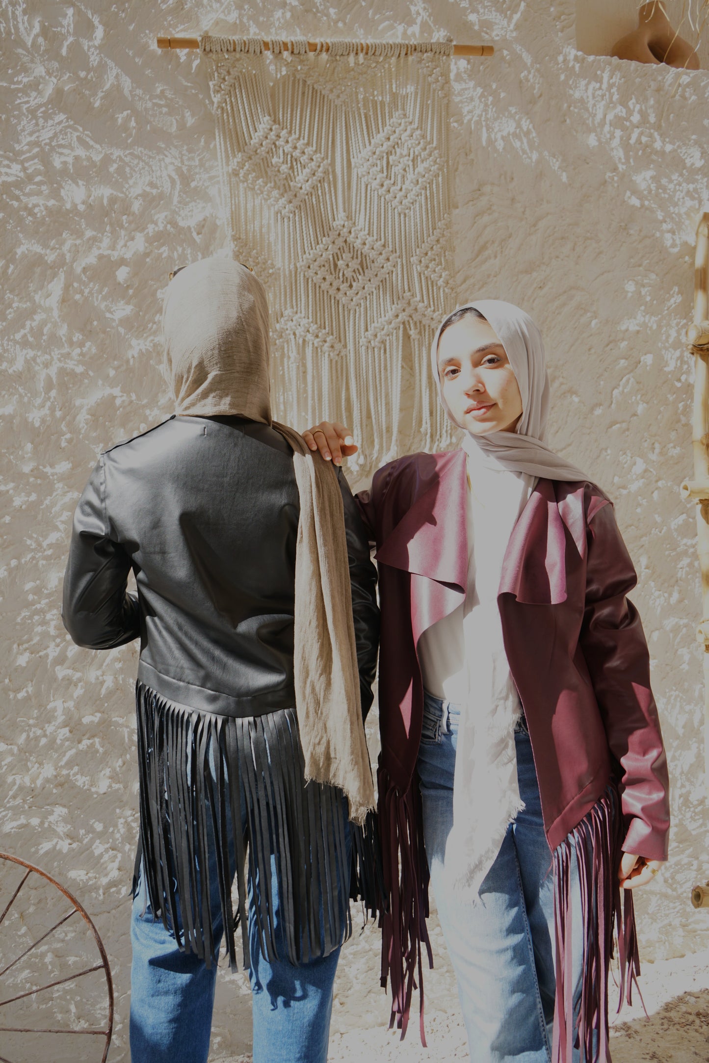 Nasaya Sierra leather burgundy Jacket