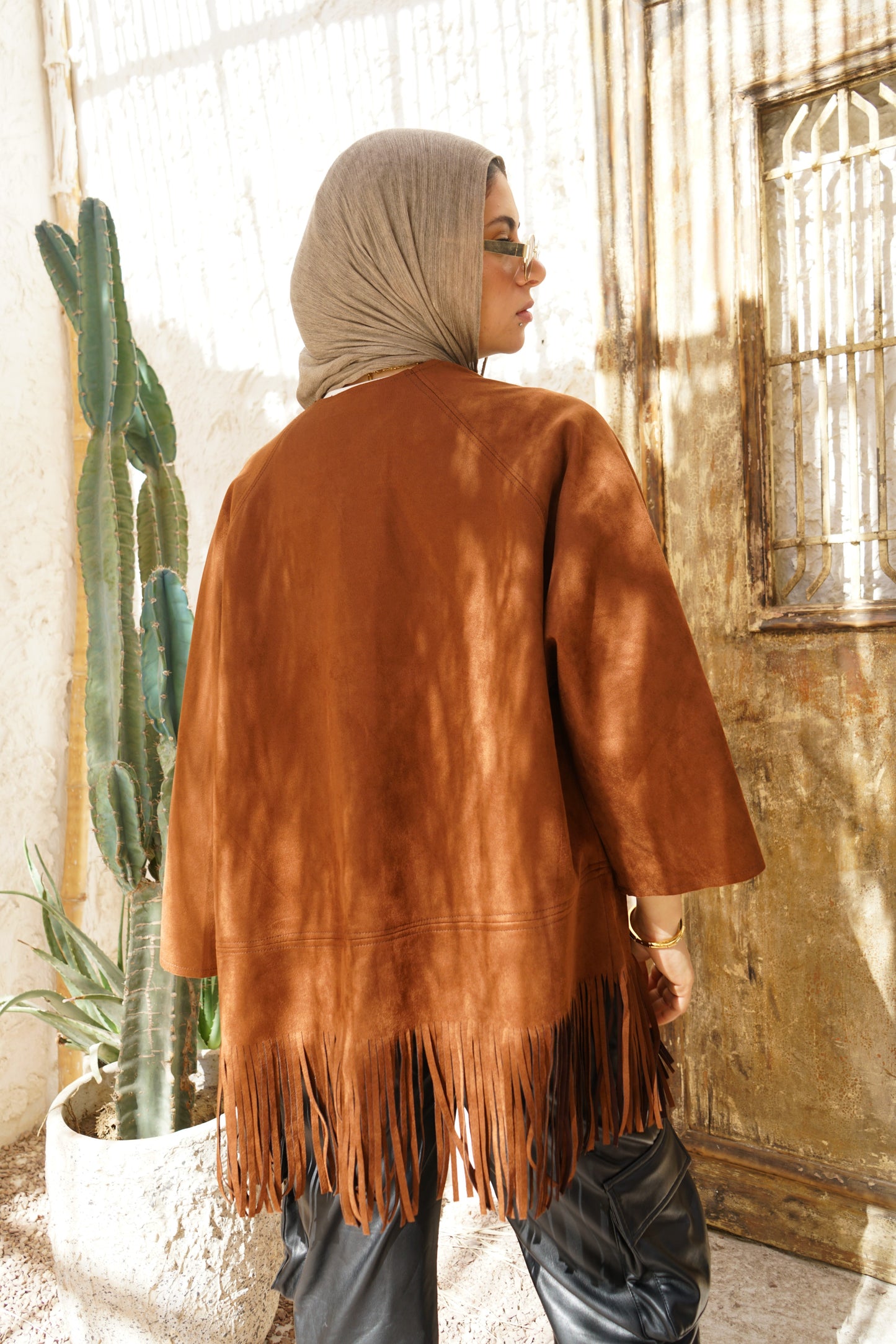 Nasaya Chamois K coffee Kimono one size