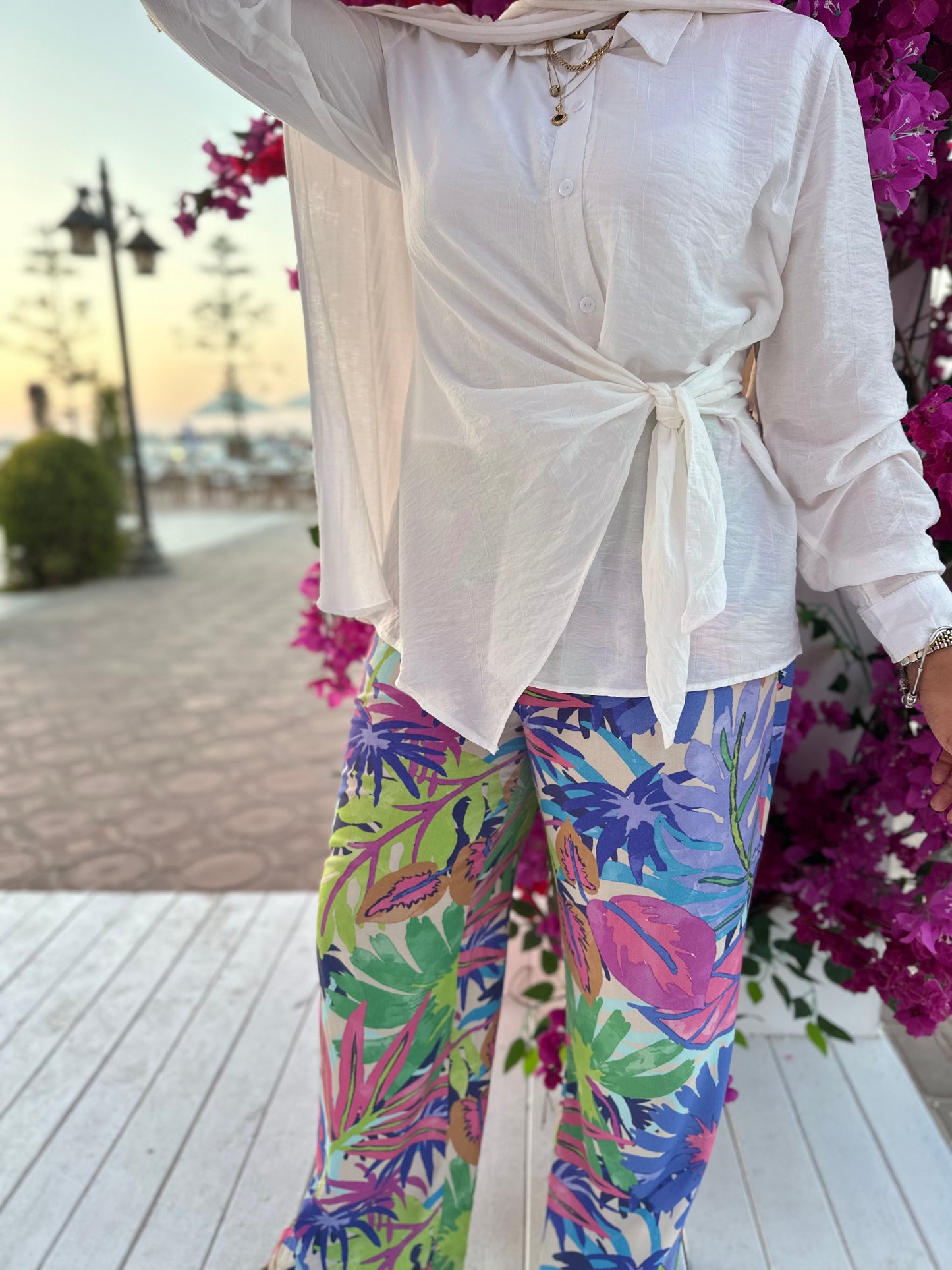 Nasaya left drape baby cotton light white  blouse