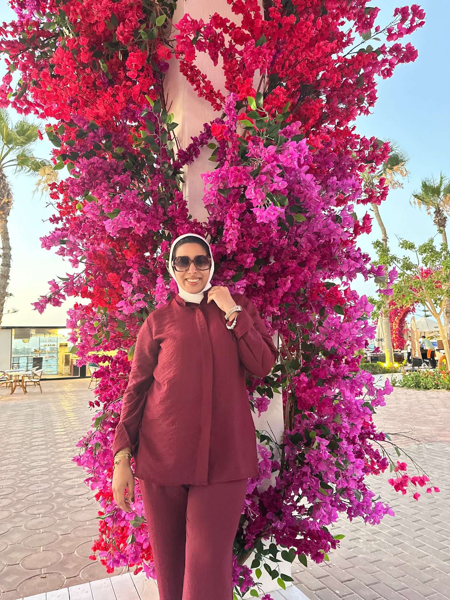 Nasaya baby cotton burgundy set "pants & blouse"