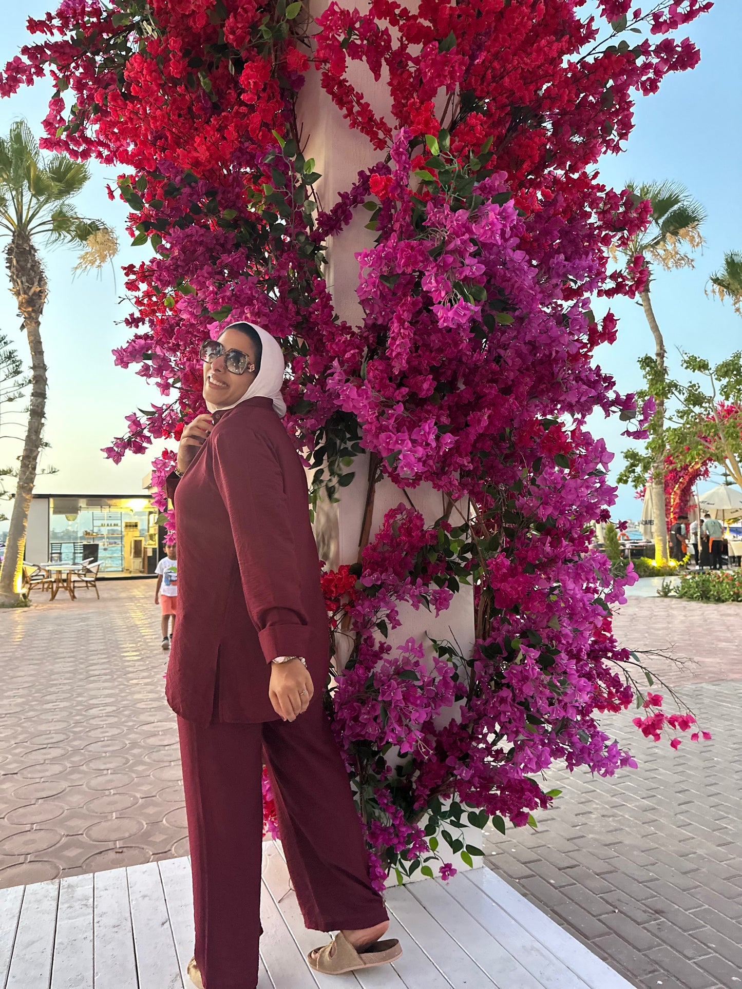 Nasaya baby cotton burgundy set "pants & blouse"