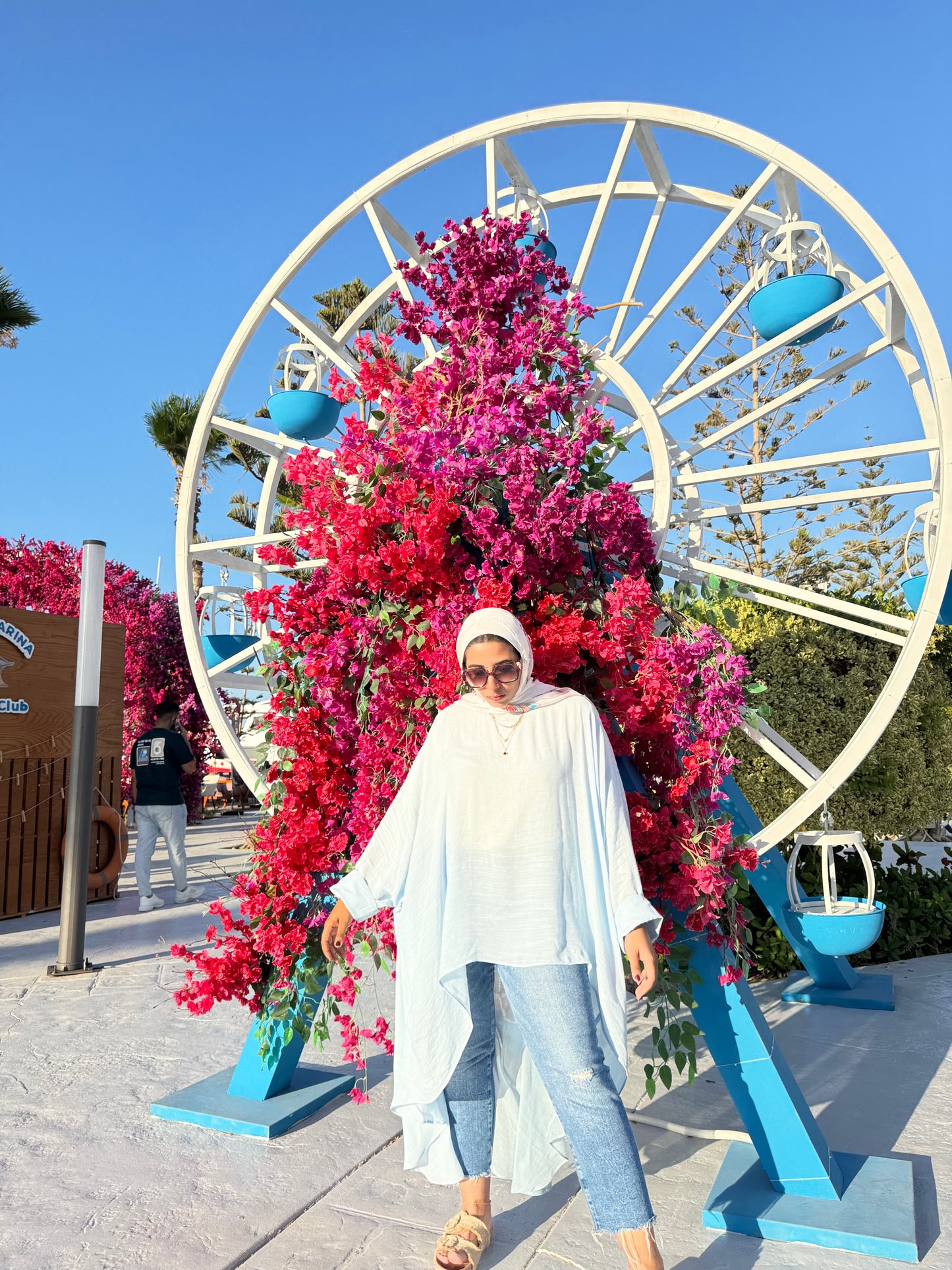 Nasaya bloom low-high top baby blue