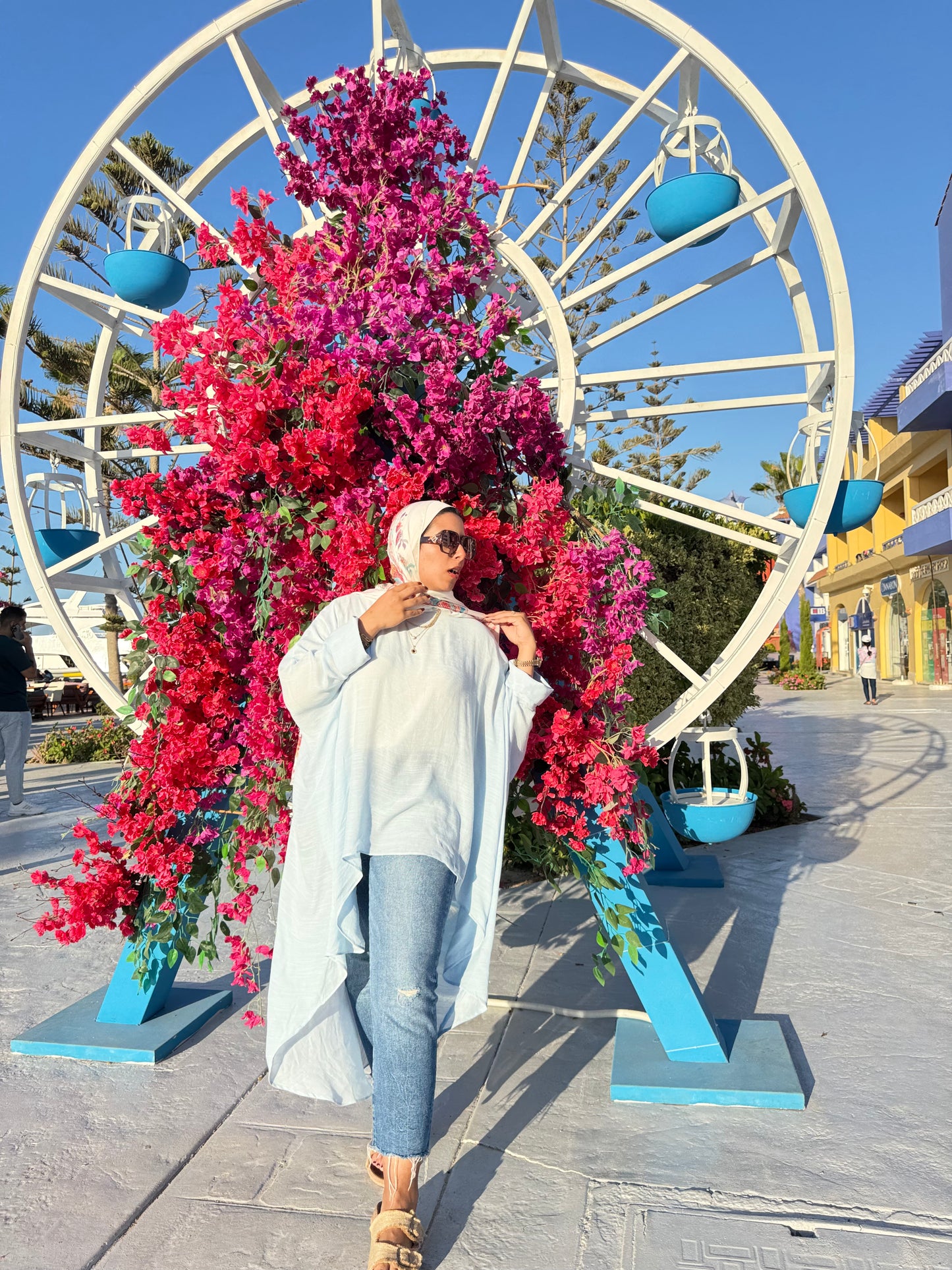 Nasaya bloom low-high top baby blue