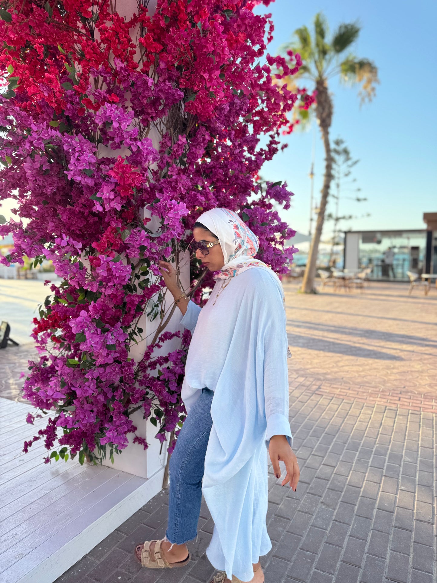 Nasaya bloom low-high top baby blue