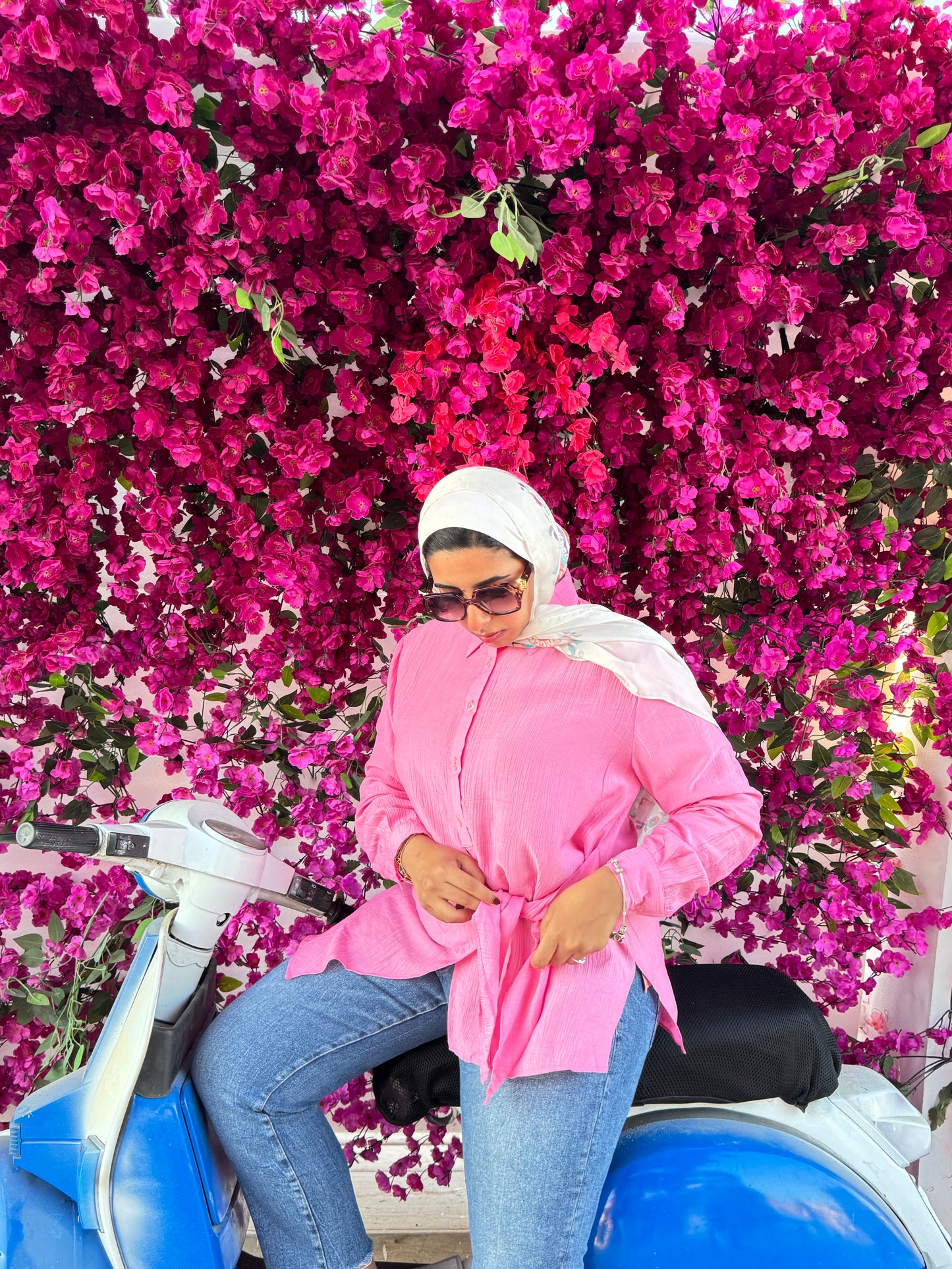 Nasaya left drape baby cotton light Pink blouse