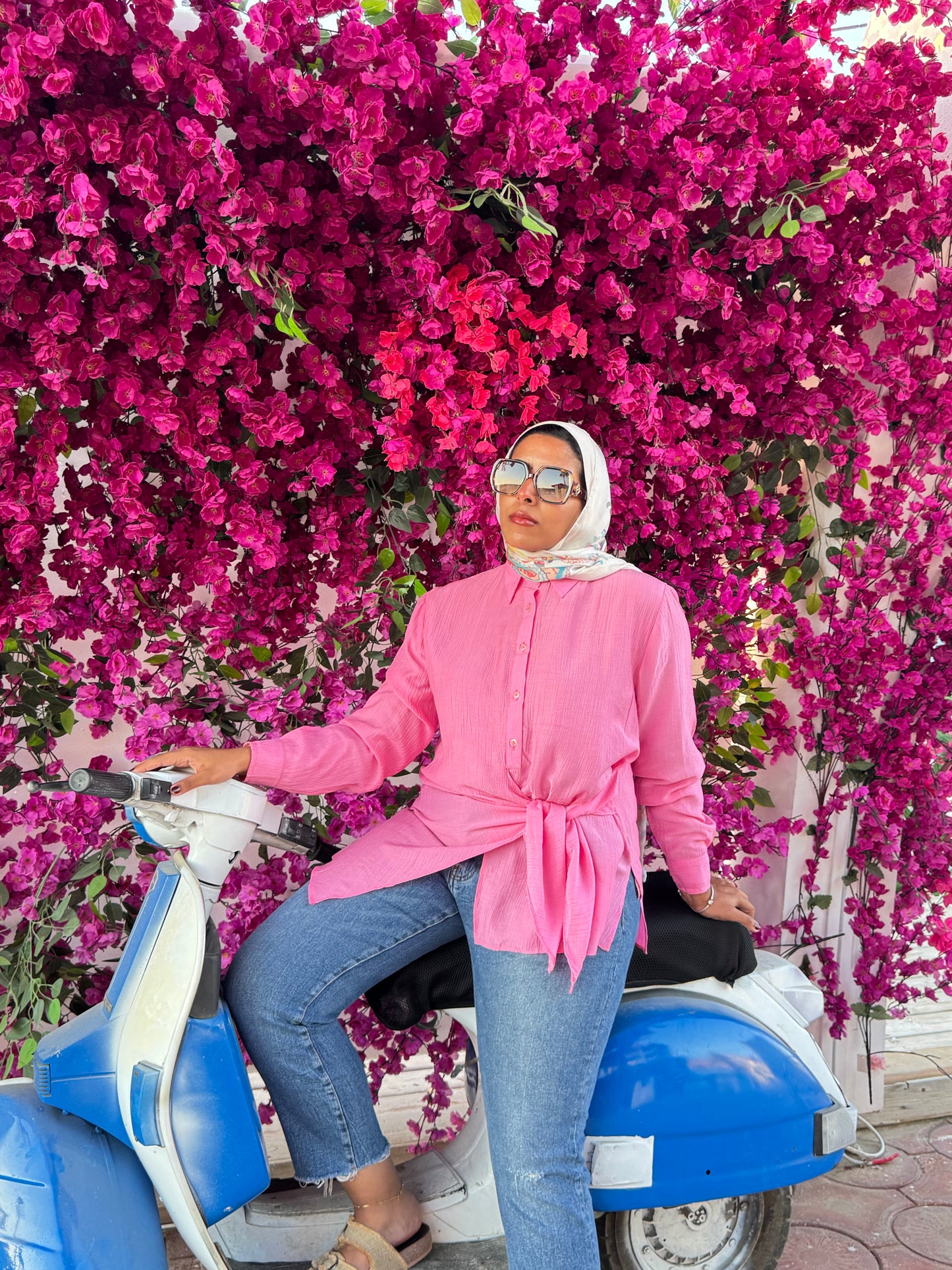 Nasaya left drape baby cotton light Pink blouse