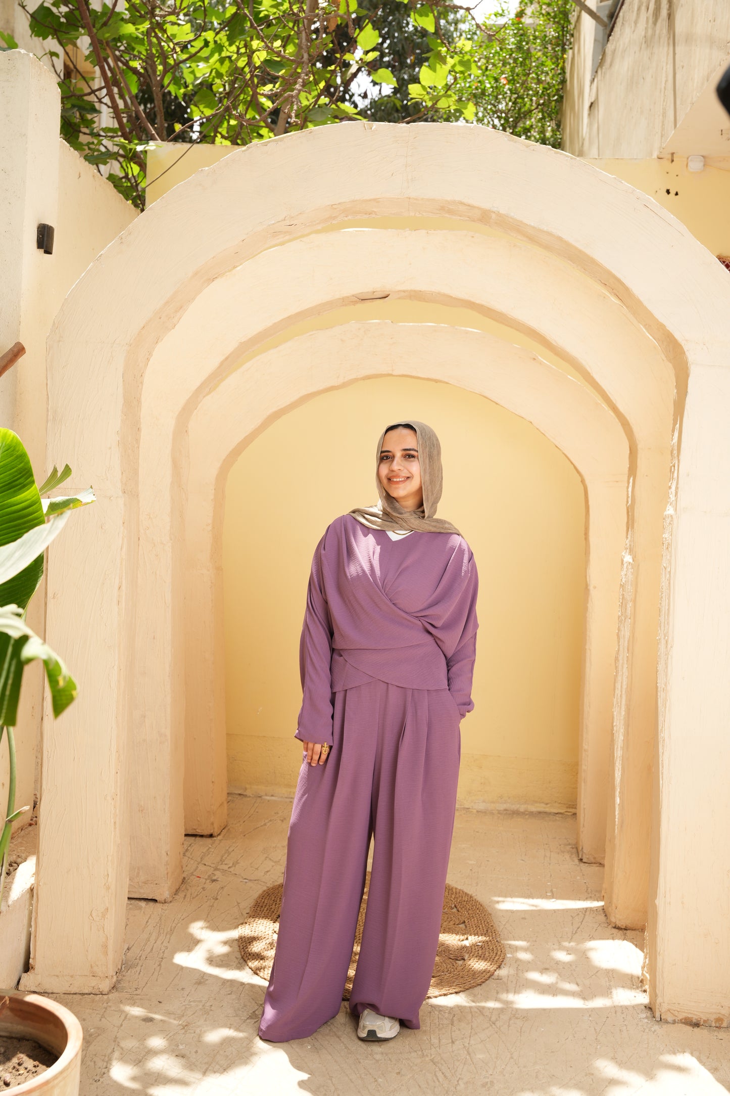 Nasaya Cross-wrap purple set