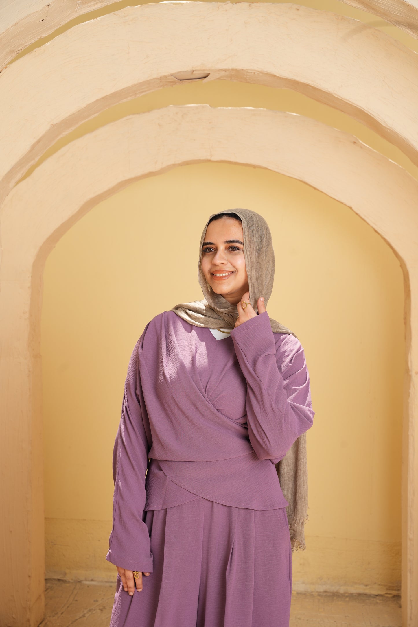 Nasaya Cross-wrap purple set