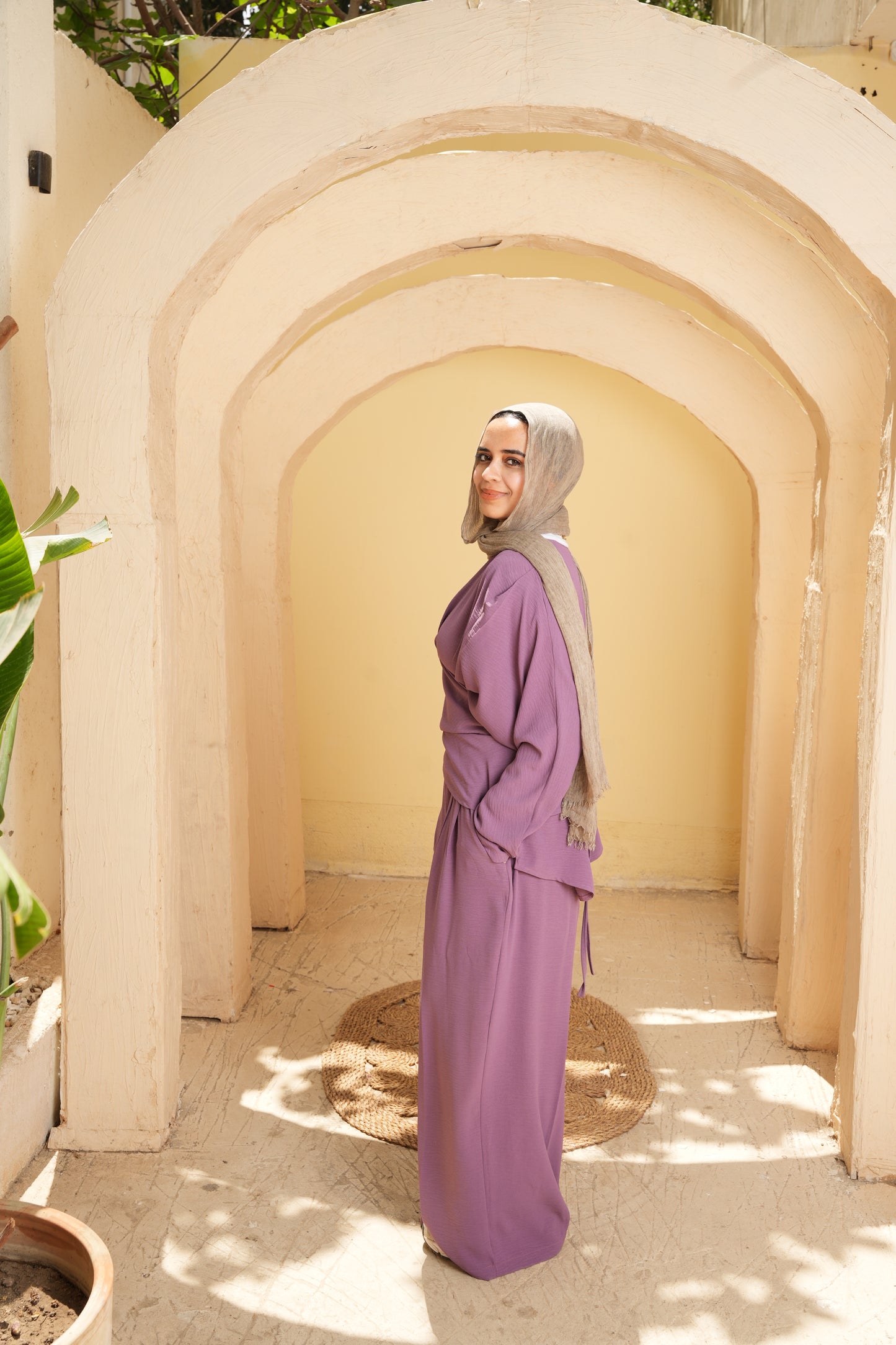 Nasaya Cross-wrap purple set