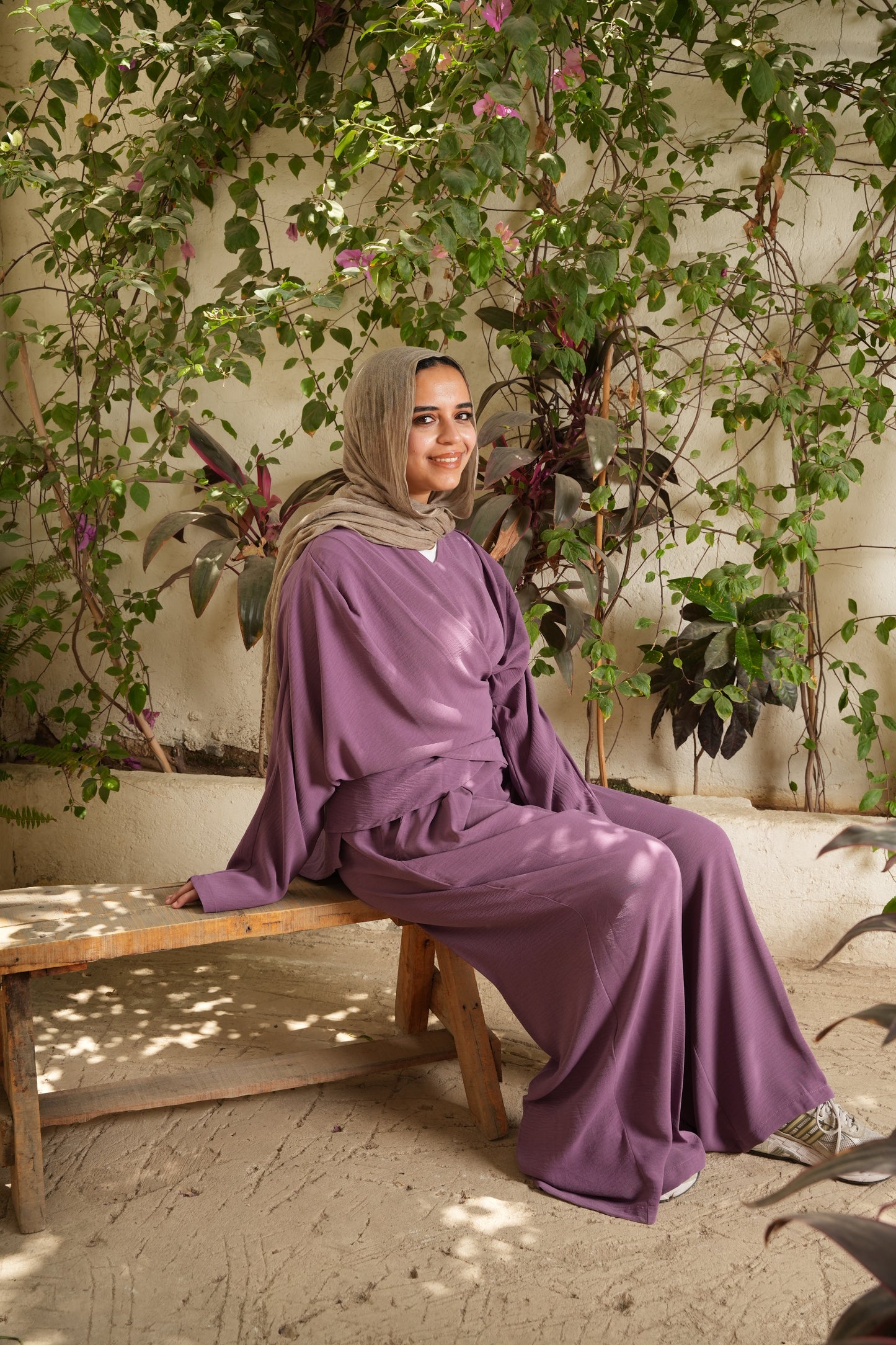 Nasaya Cross-wrap purple set