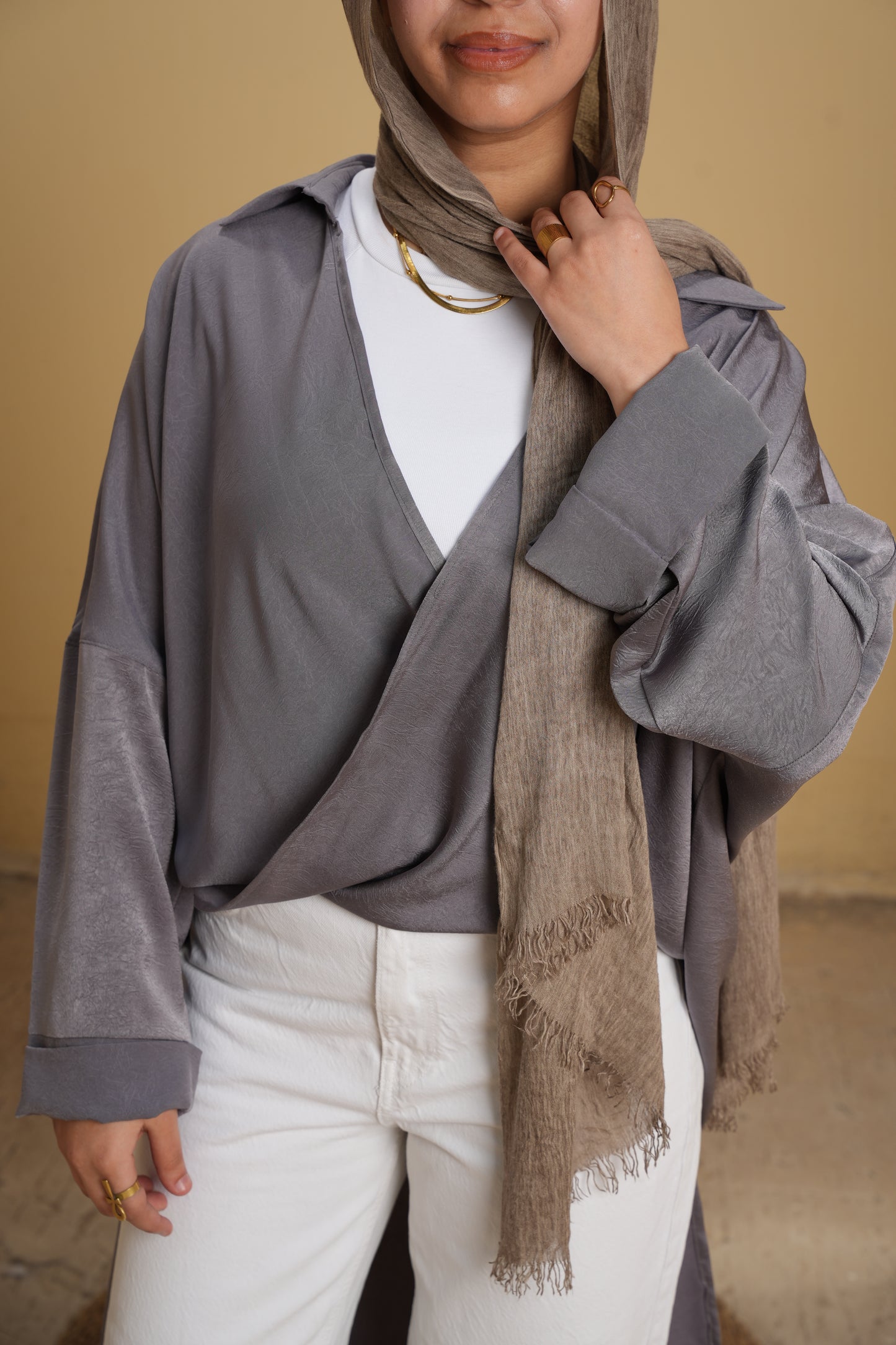 The Laila Grey blouse
