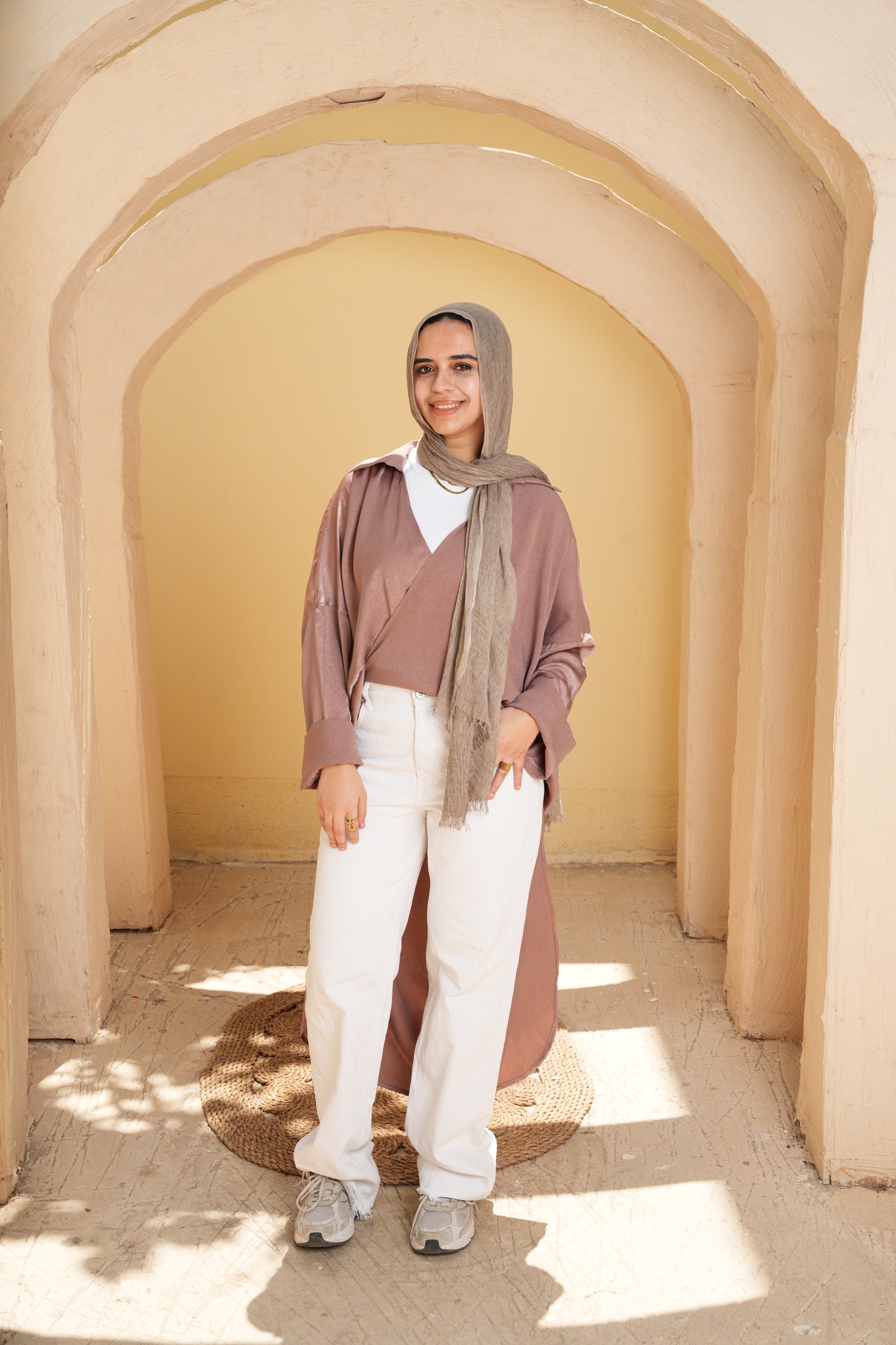 The Laila Rose gold blouse