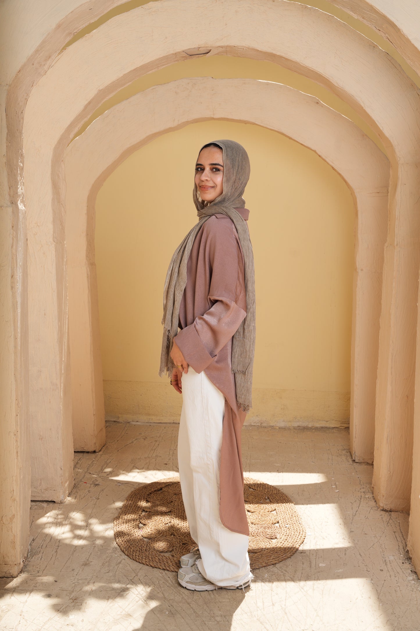 The Laila Rose gold blouse