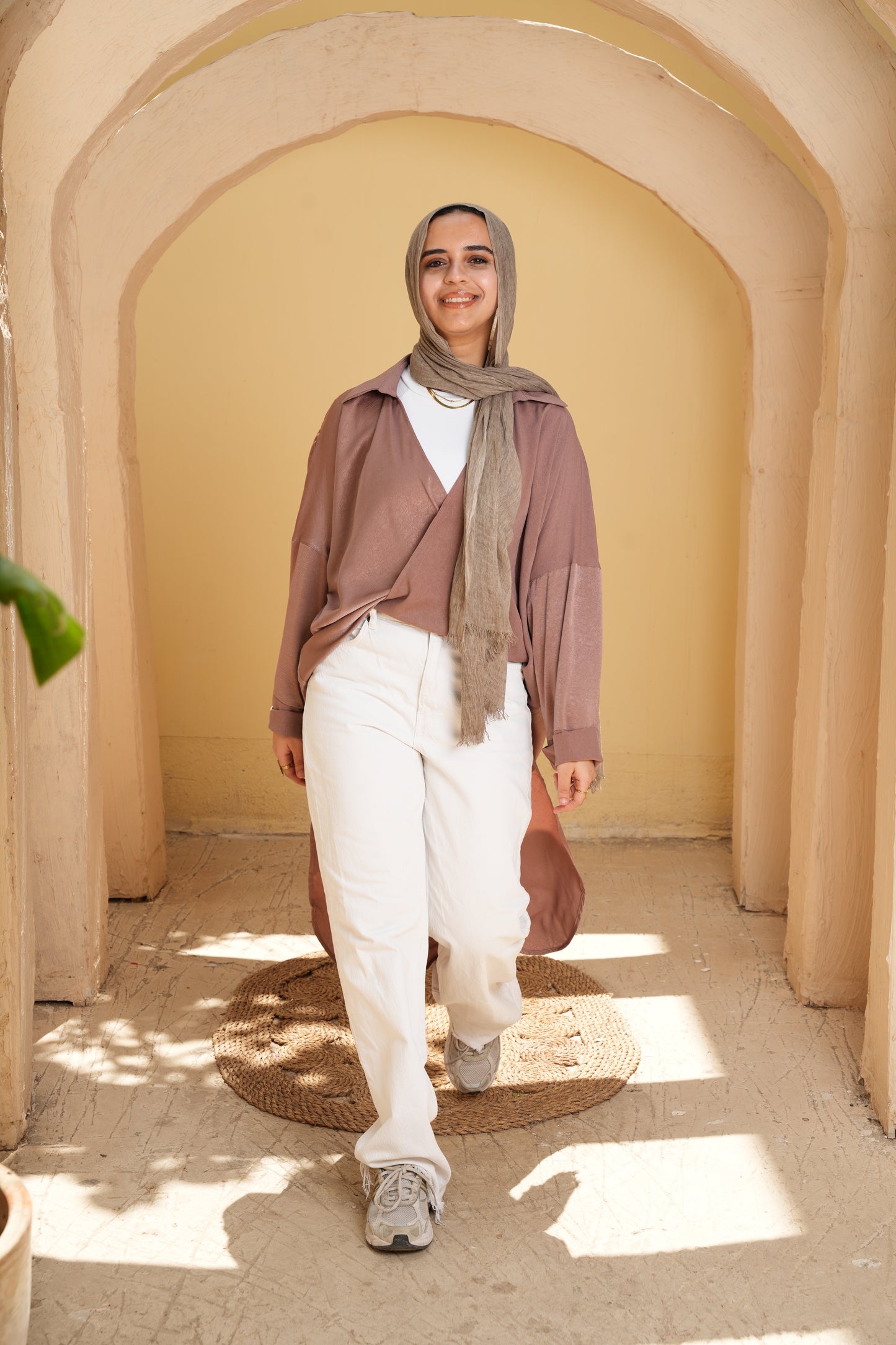 The Laila Rose gold blouse