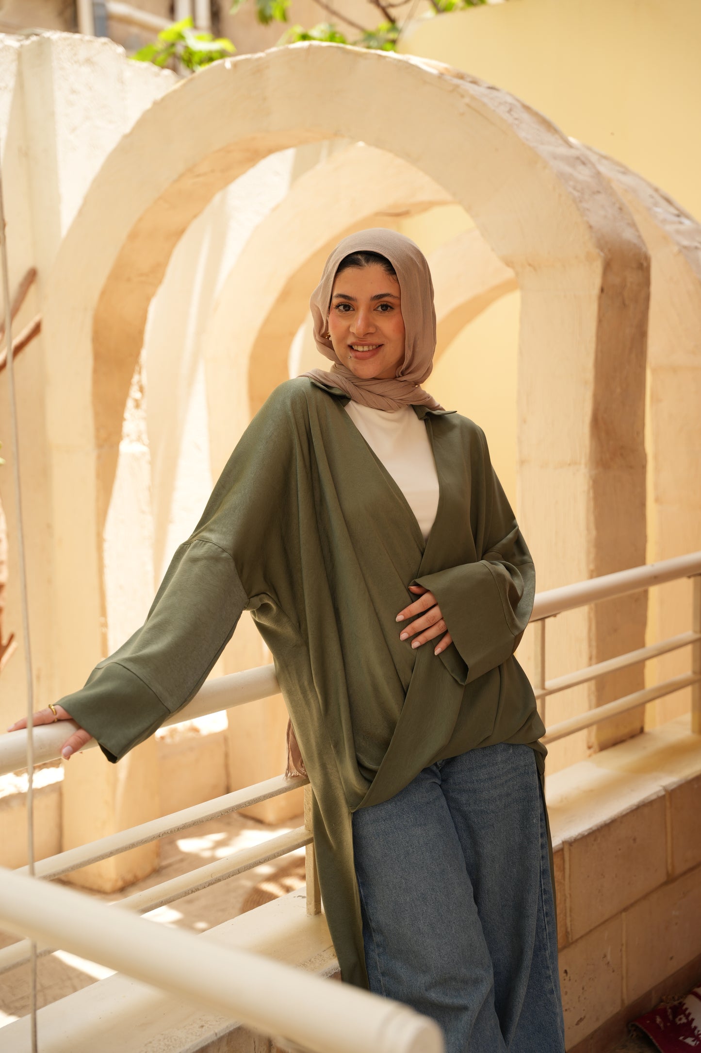The Laila Olive blouse