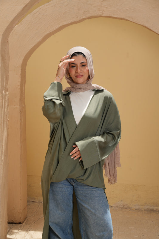 The Laila Olive blouse