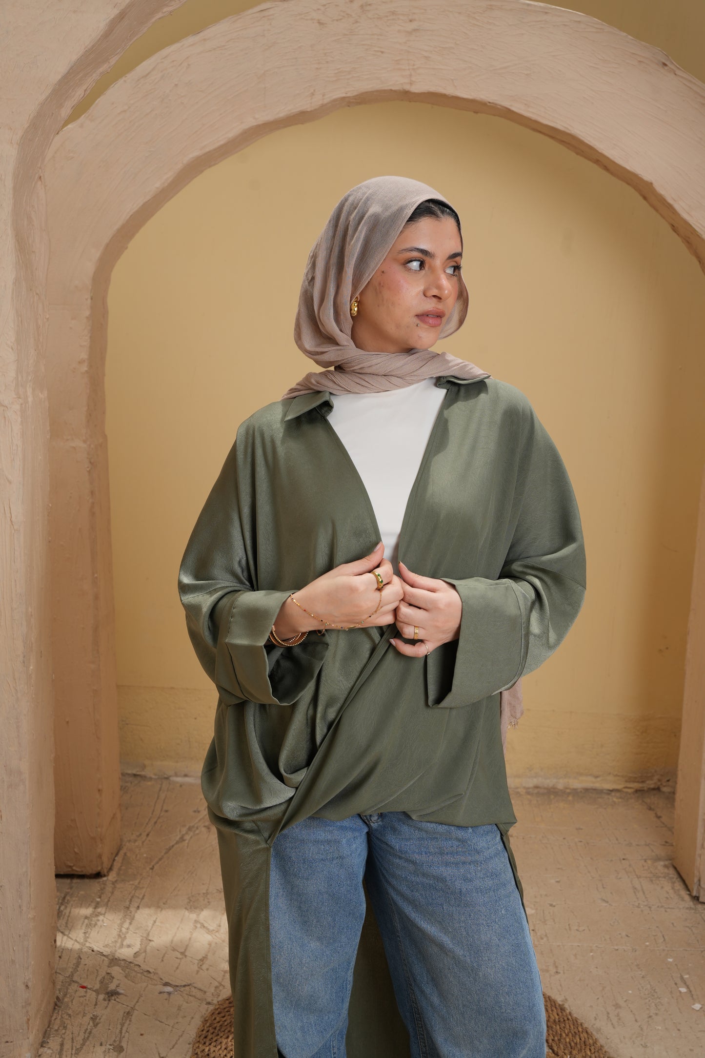 The Laila Olive blouse