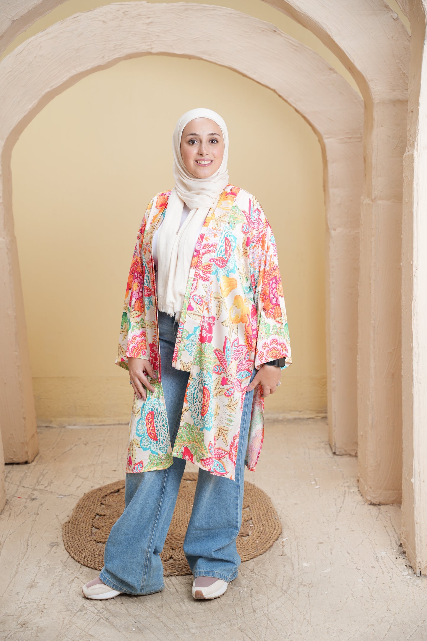 Nasaya Floral satin Kimono