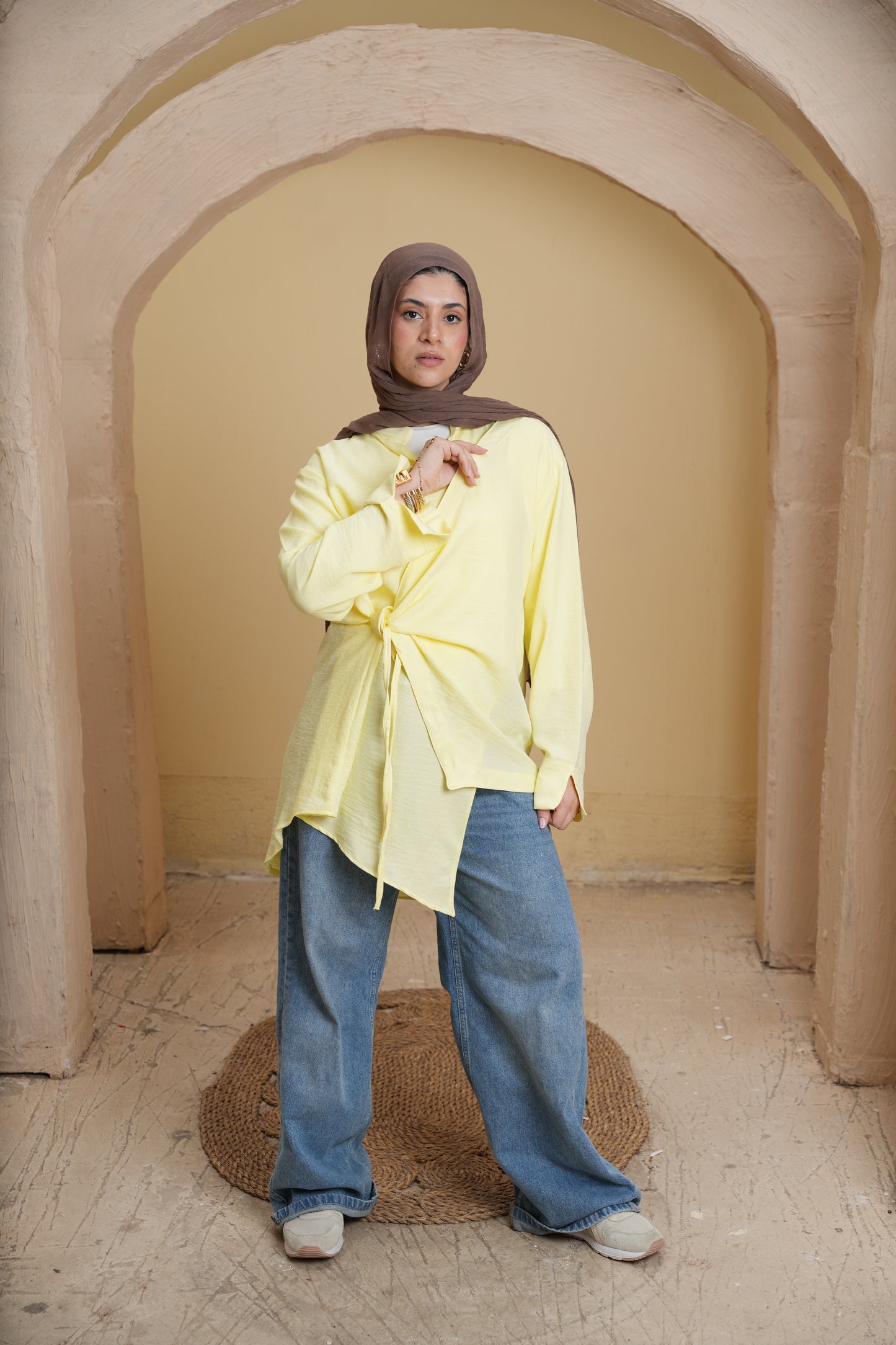 Nasaya flare Yellow blouse