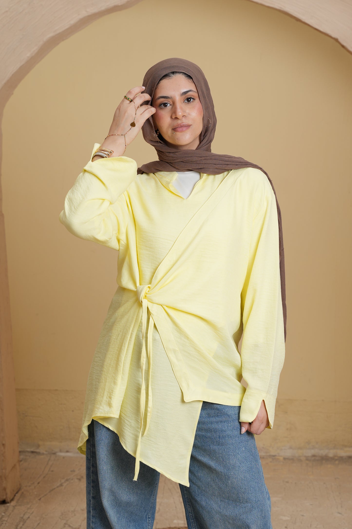 Nasaya flare Yellow blouse
