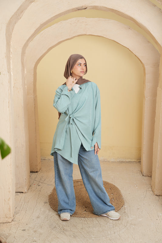 Nasaya flare Mint blouse