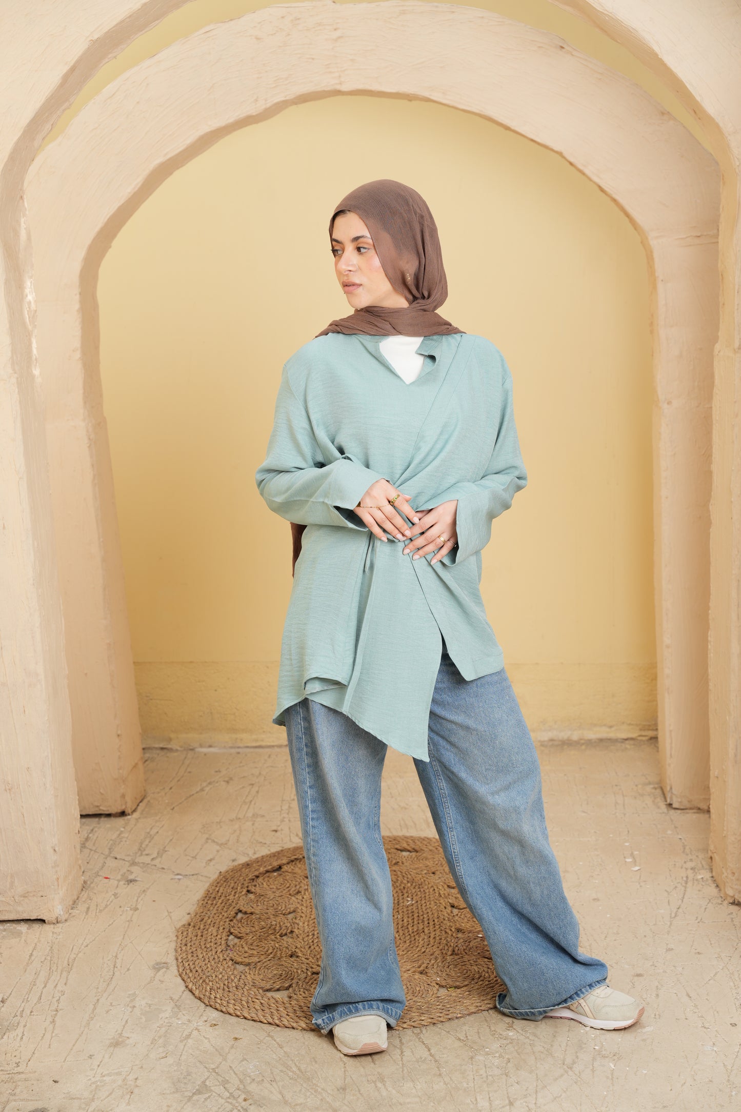 Nasaya flare Mint blouse