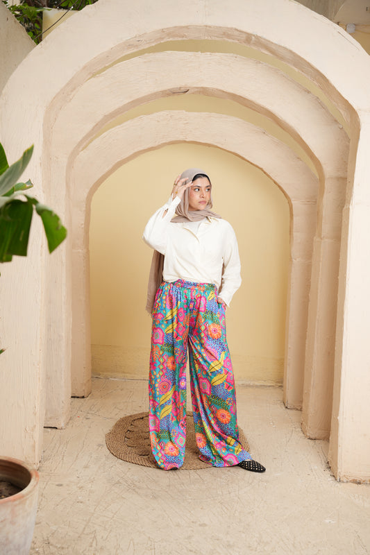 Nasaya Floral Satin pants