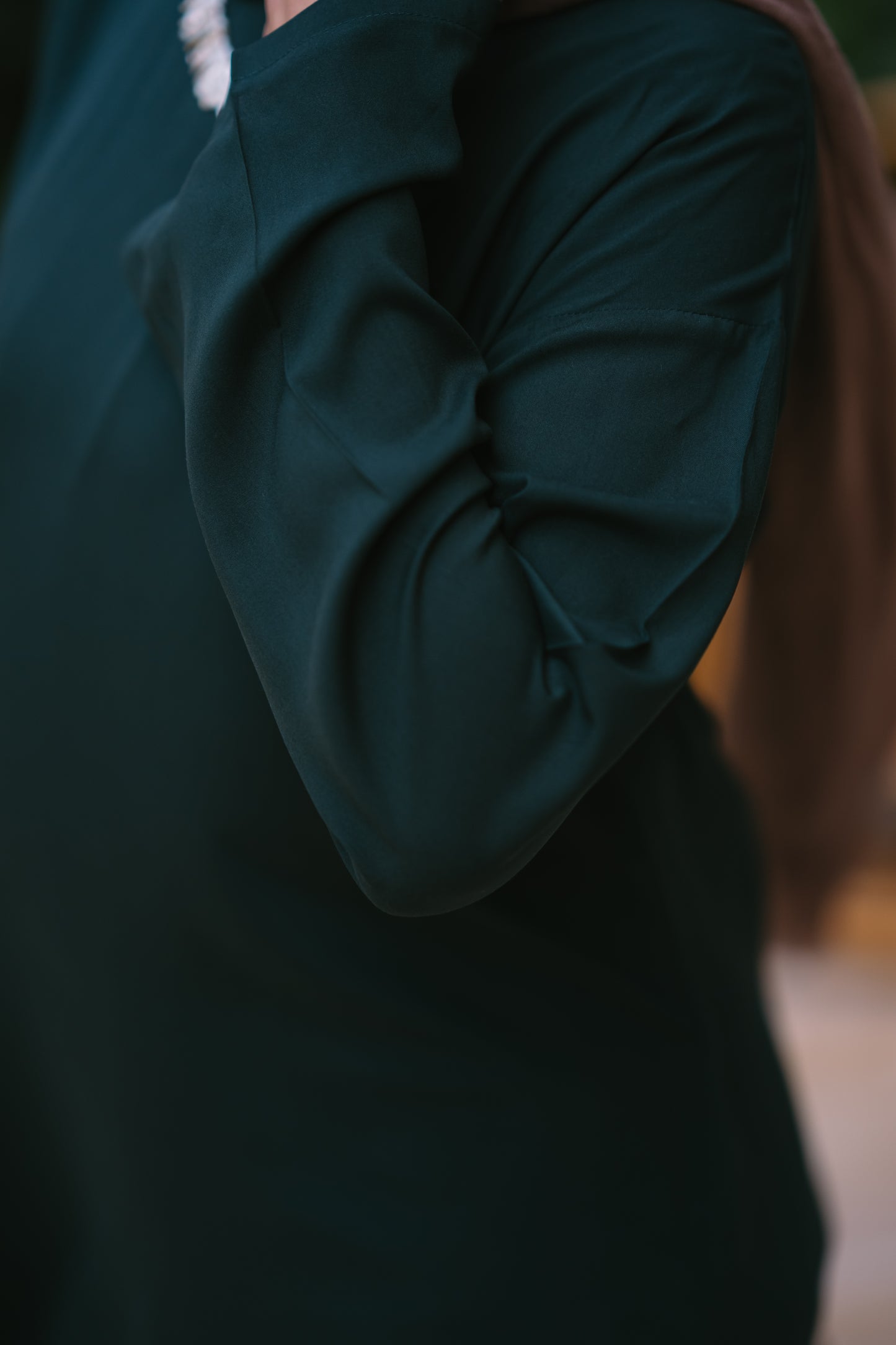 Nasaya whisper Dark green oversize cotton dress