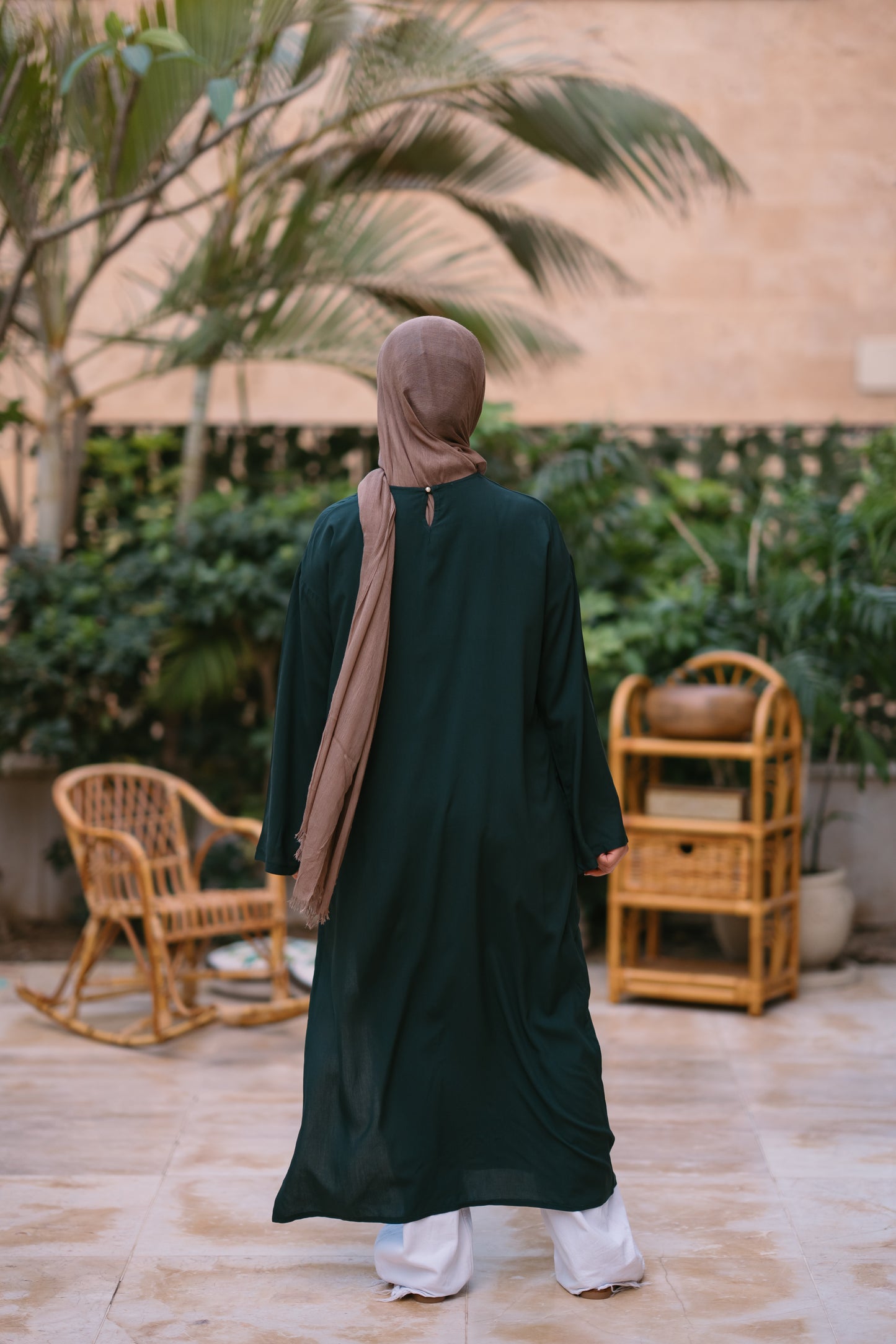 Nasaya whisper Dark green oversize cotton dress