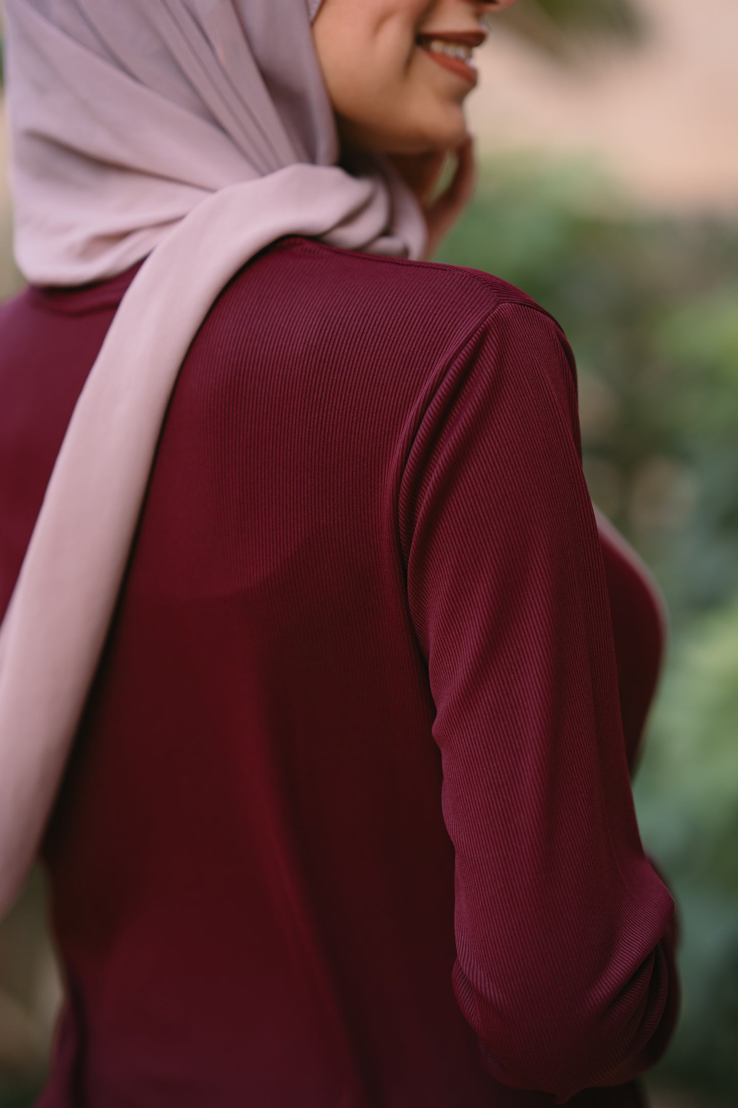 Nasaya soft breeze ribbed Set "Pants & blouse" Burgundy