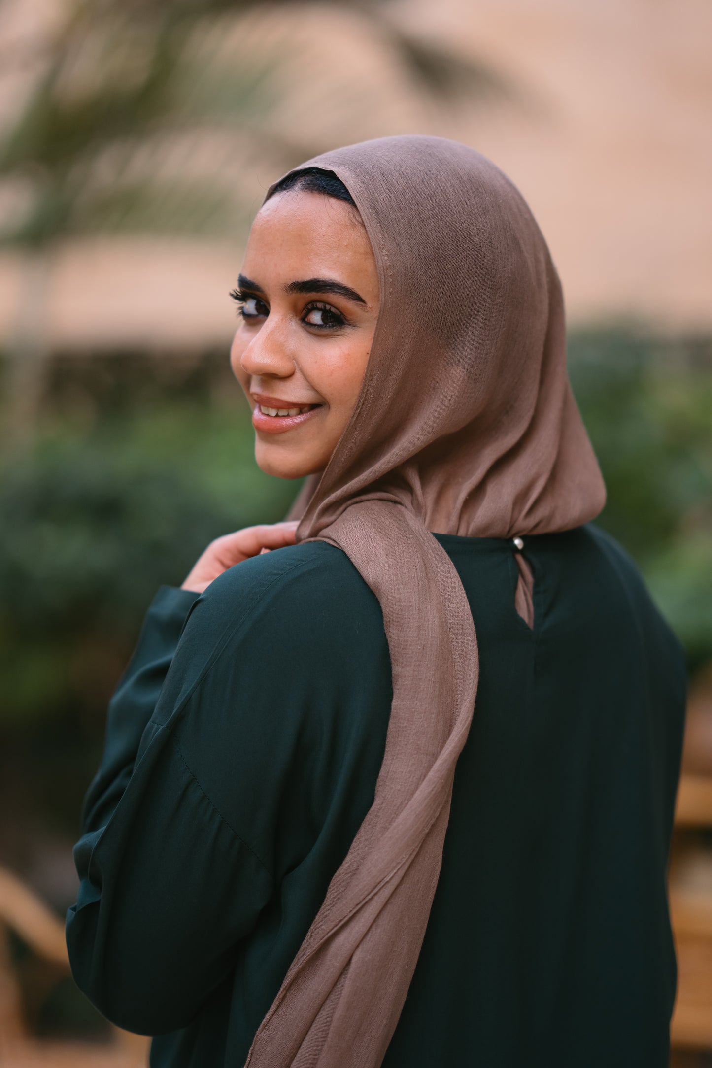 Nasaya whisper Dark green oversize cotton dress
