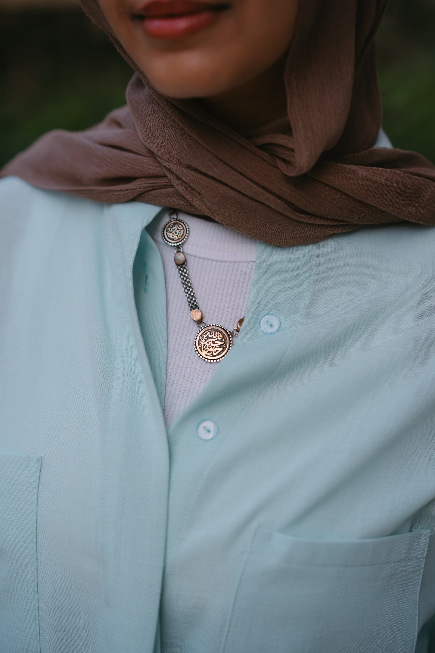 Nasaya casual loose linen mint shirt