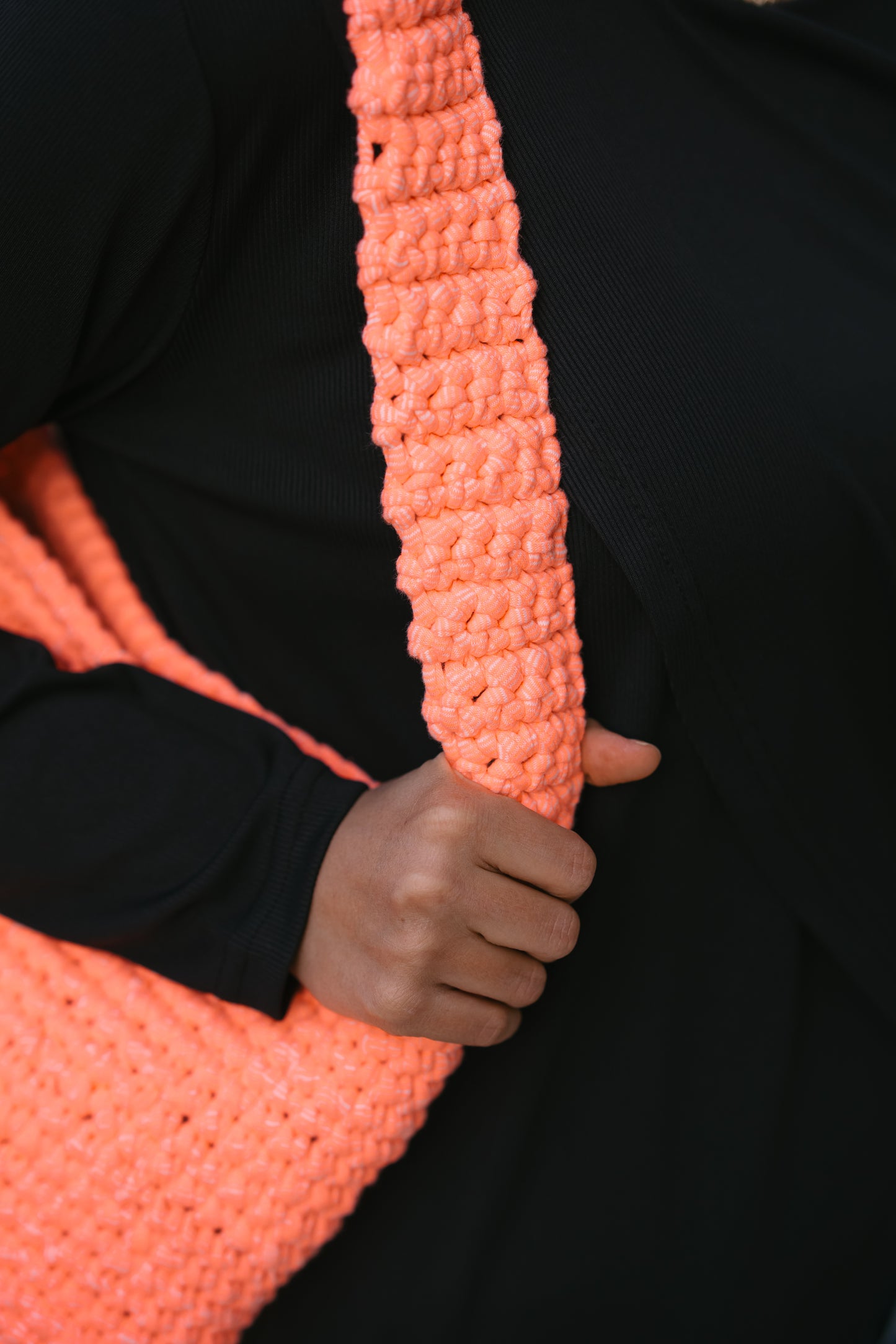 NASAYA Crochet Neon Orange Bag