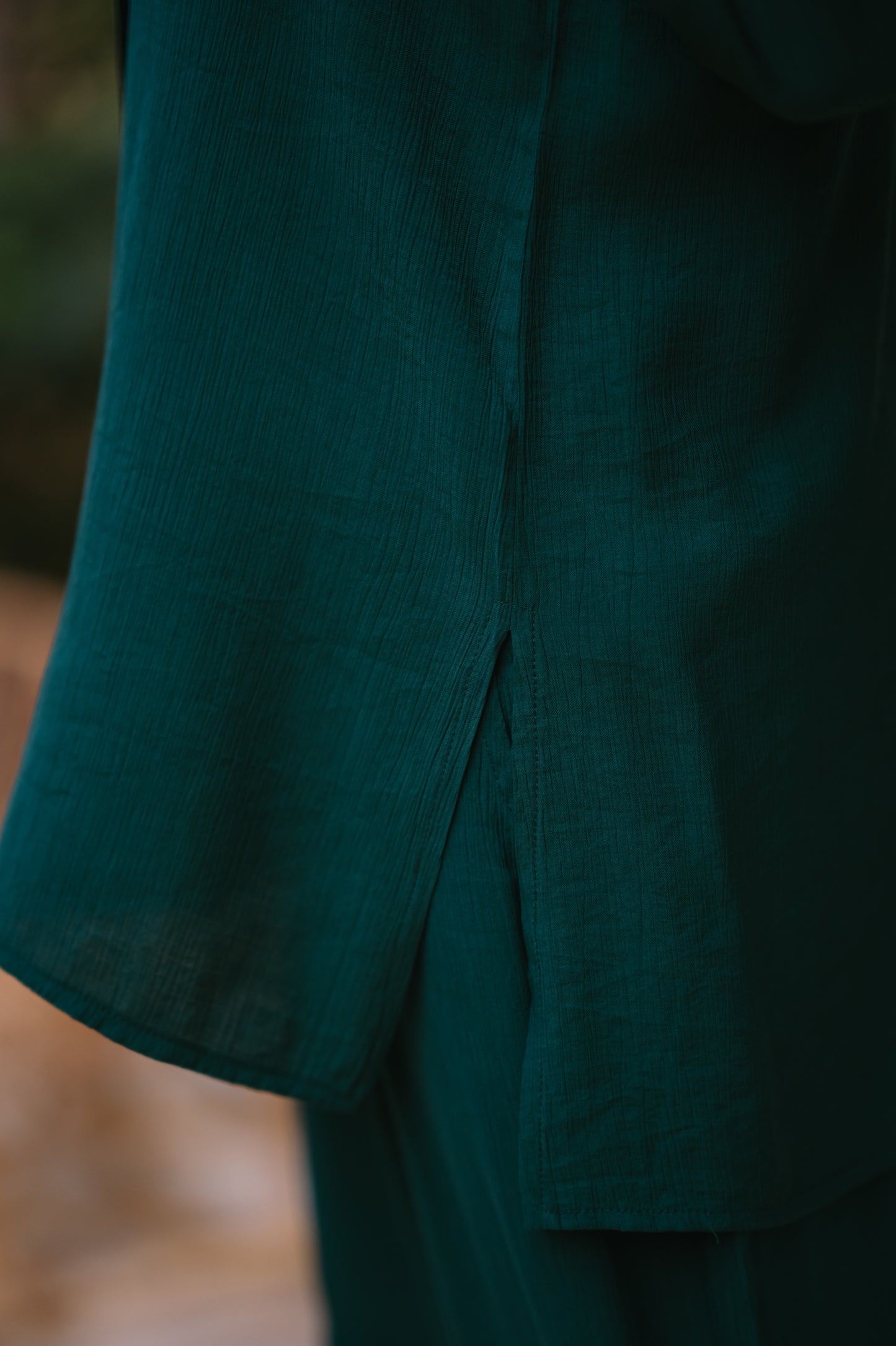 Nasaya baby cotton dark green set "pants & blouse"