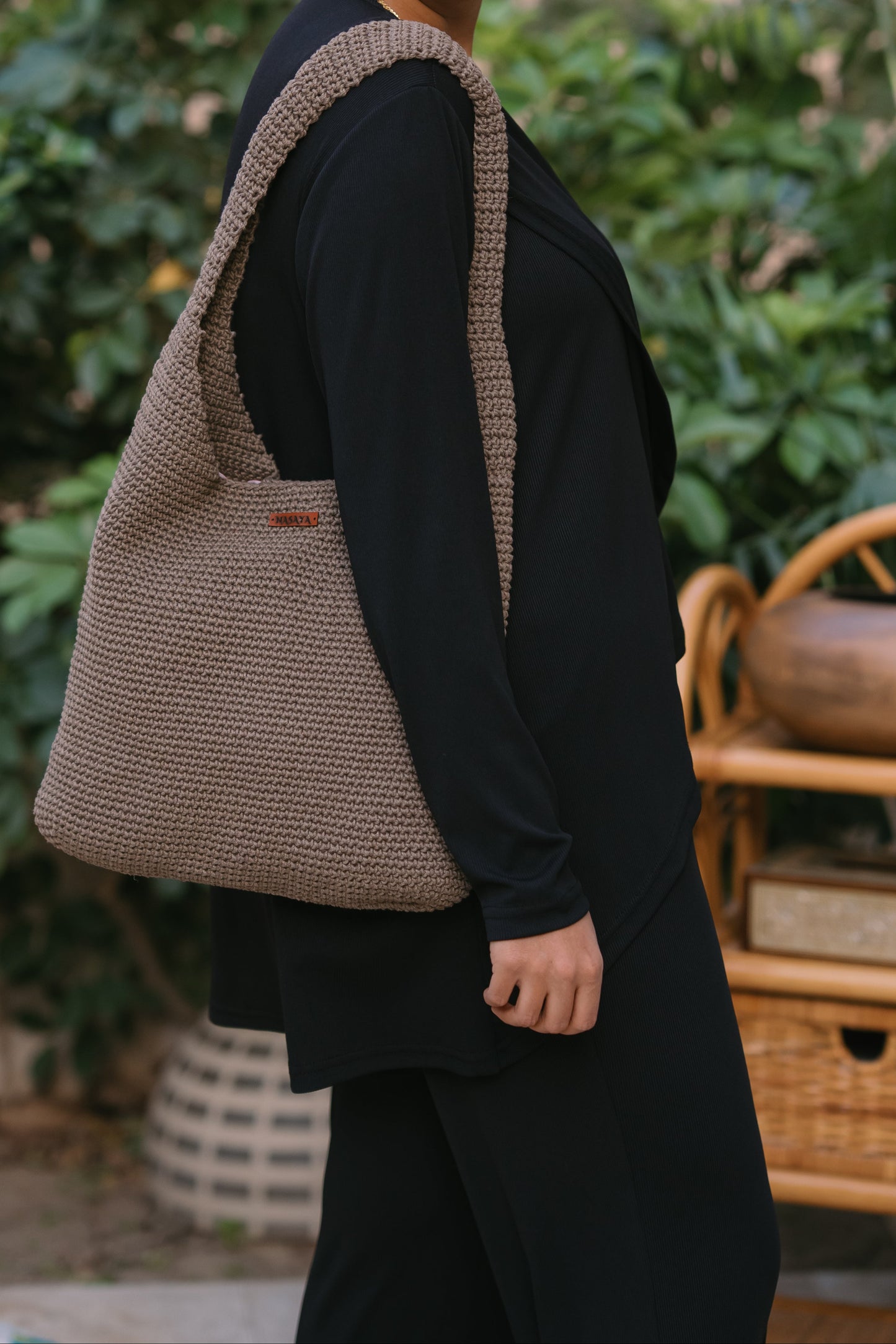 NASAYA Crochet basic coffee bag