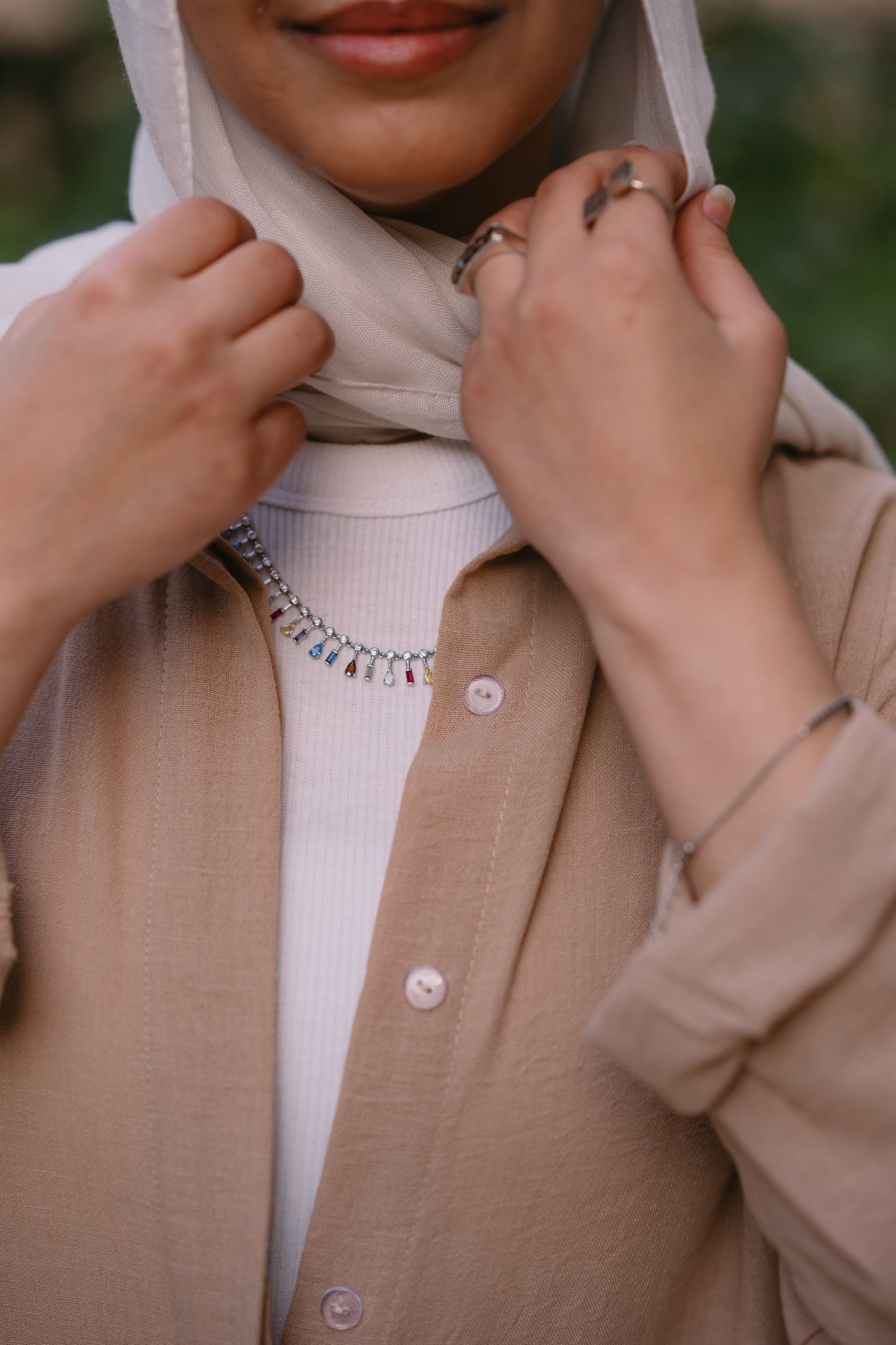 Nasaya whispered elegance Linen beige shirt dress