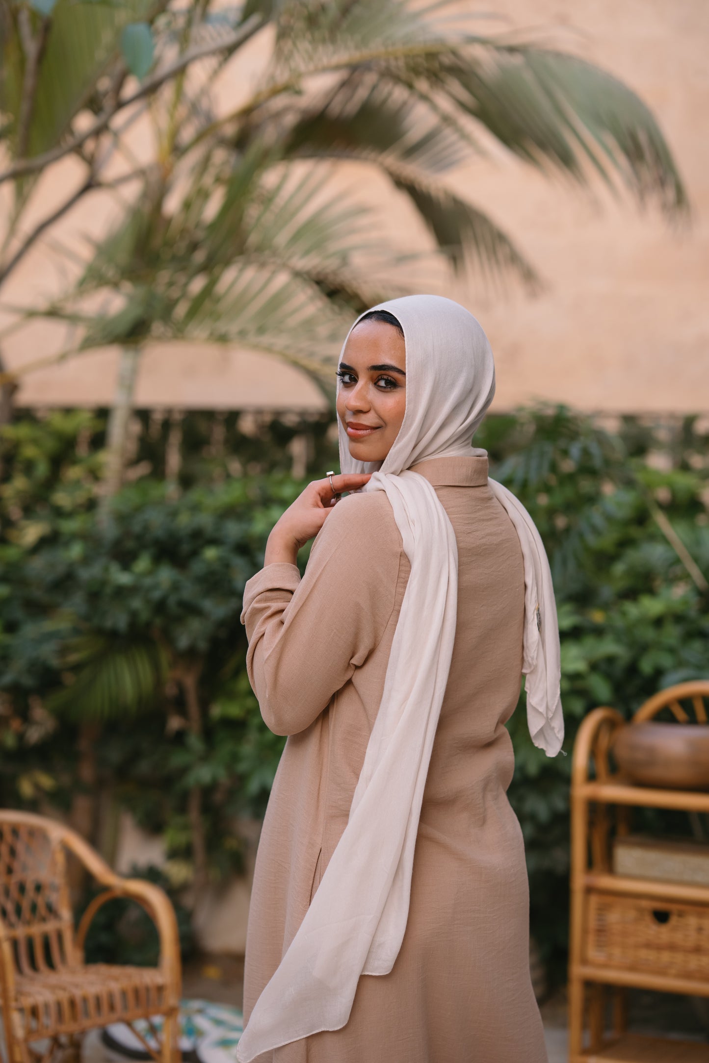 Nasaya whispered elegance Linen beige shirt dress