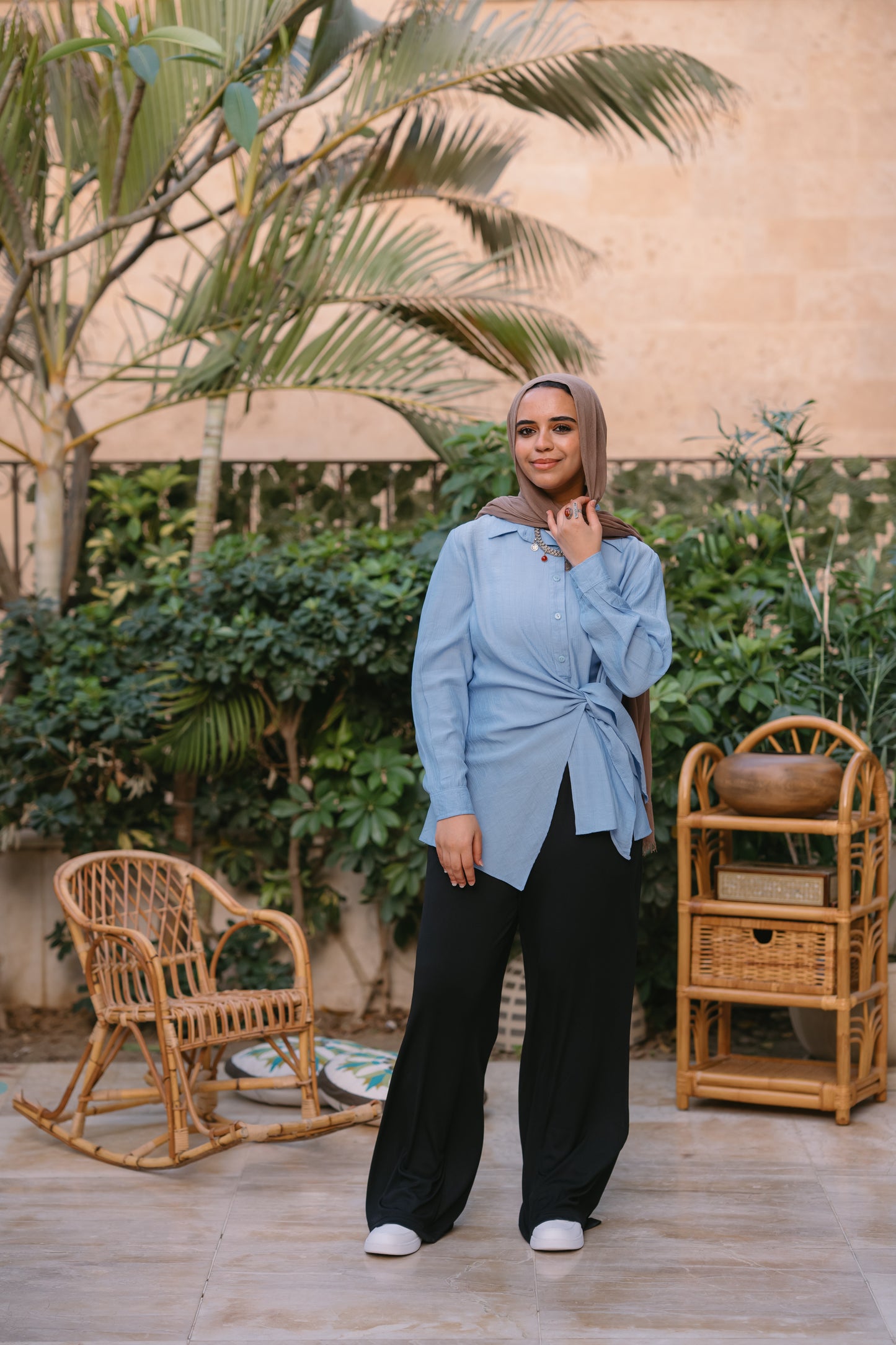 NASAYA soft breeze ribbed black pants