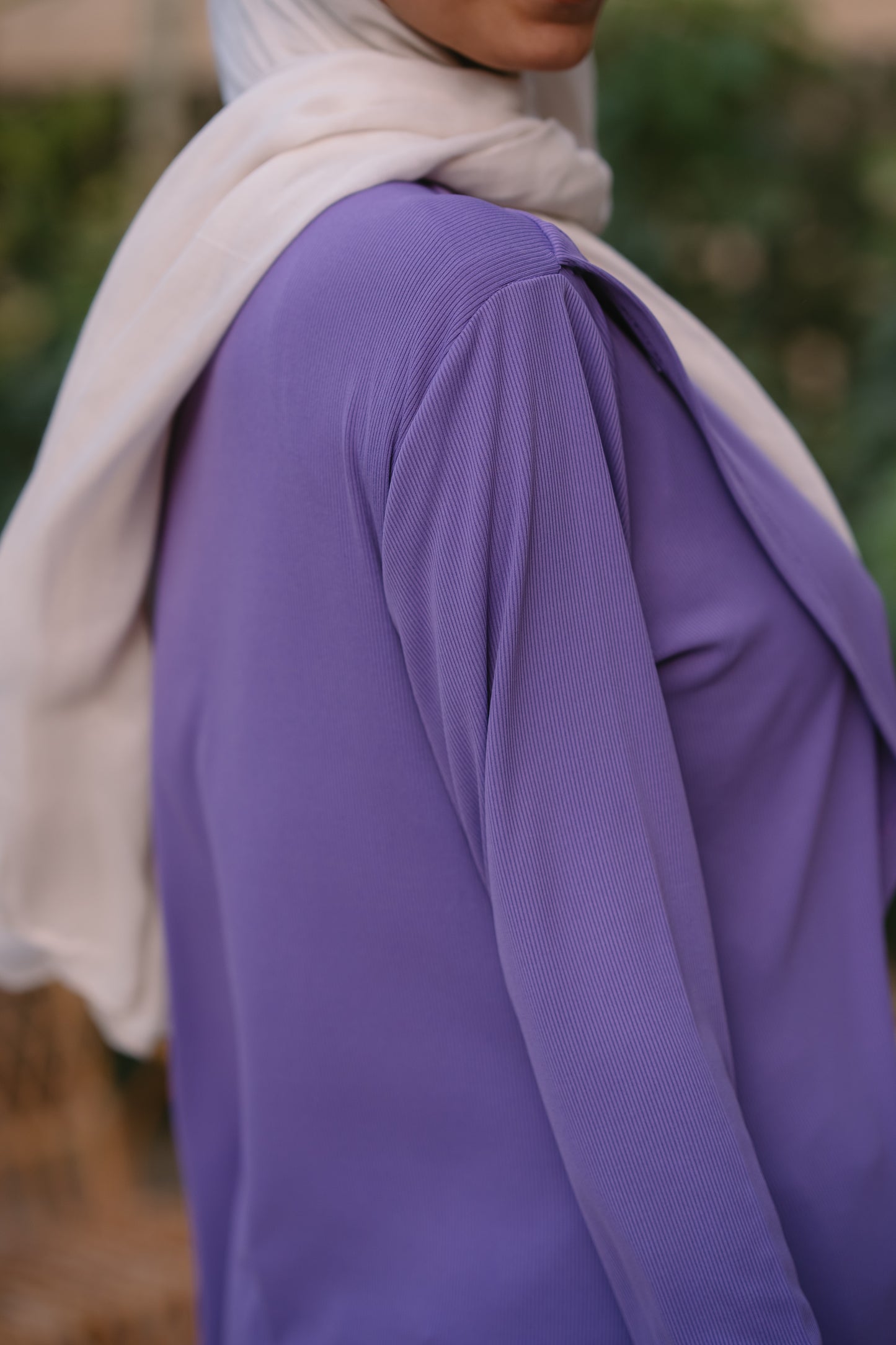 Nasaya soft breeze lavender ribbed blouse
