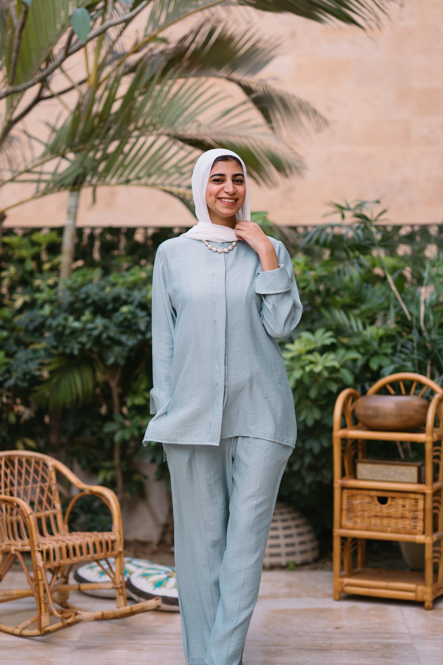 Nasaya baby cotton mint set "pants & blouse"