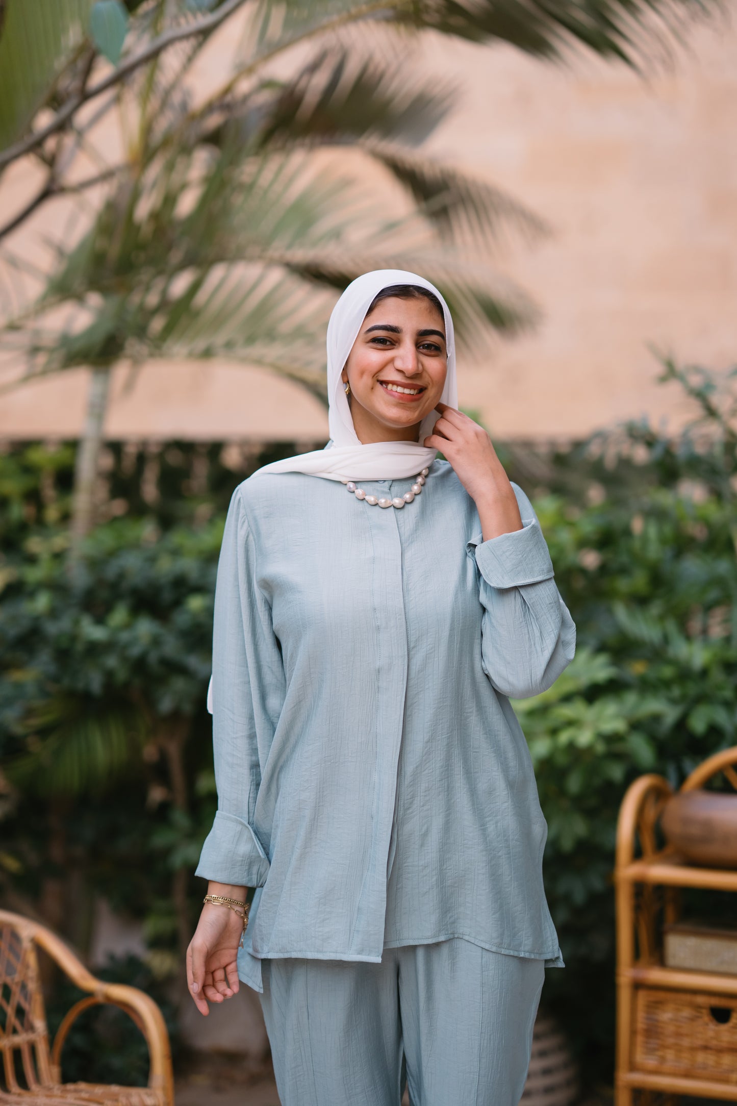 Nasaya baby cotton mint set "pants & blouse"