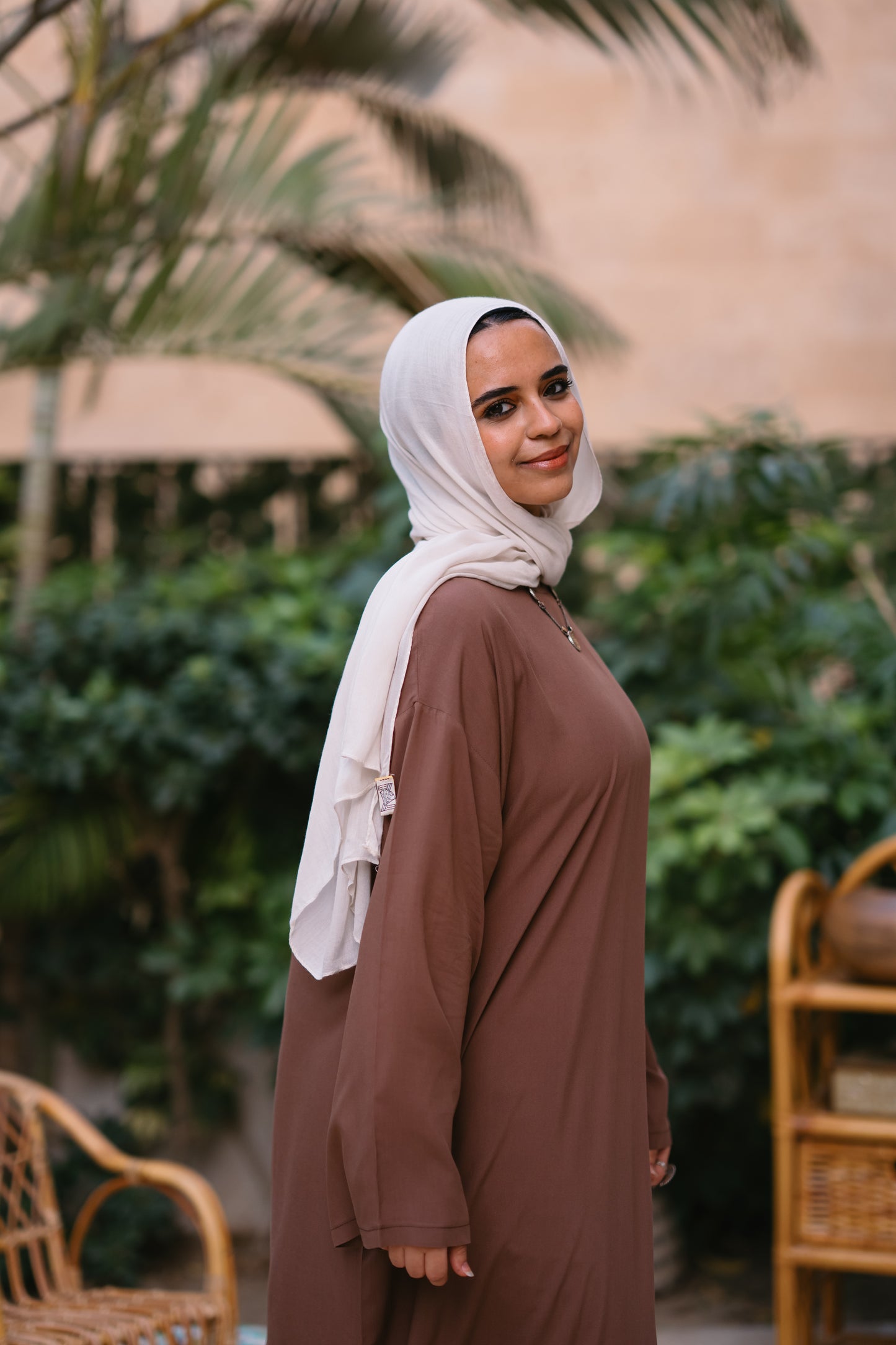 Nasaya whisper coffee oversize cotton dress