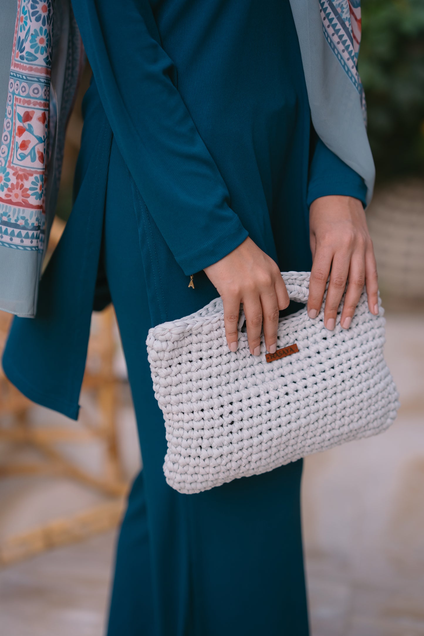 Nasaya soft breeze ribbed Set "Pants & blouse" teal