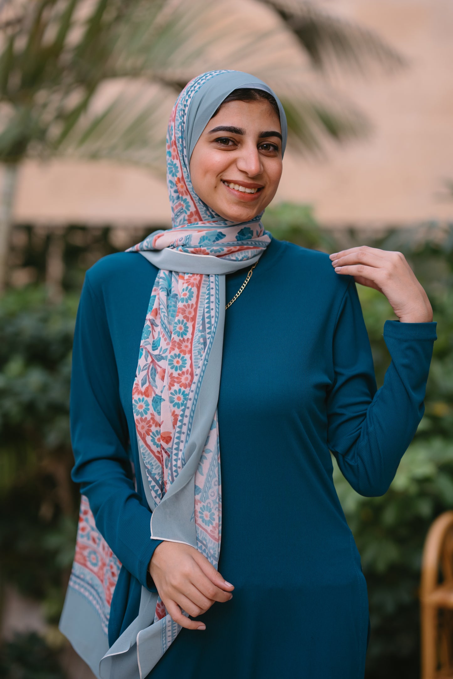 Nasaya soft breeze ribbed Set "Pants & blouse" teal