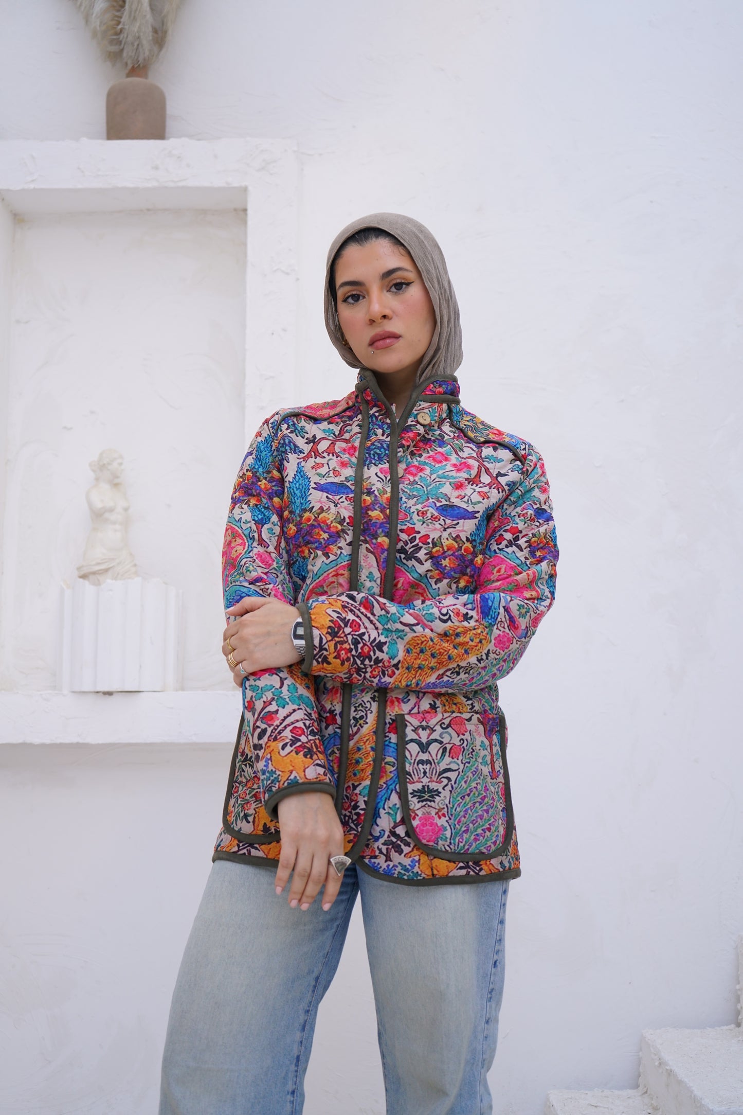 Nasaya Floral arabesques light mixed colors Jacket