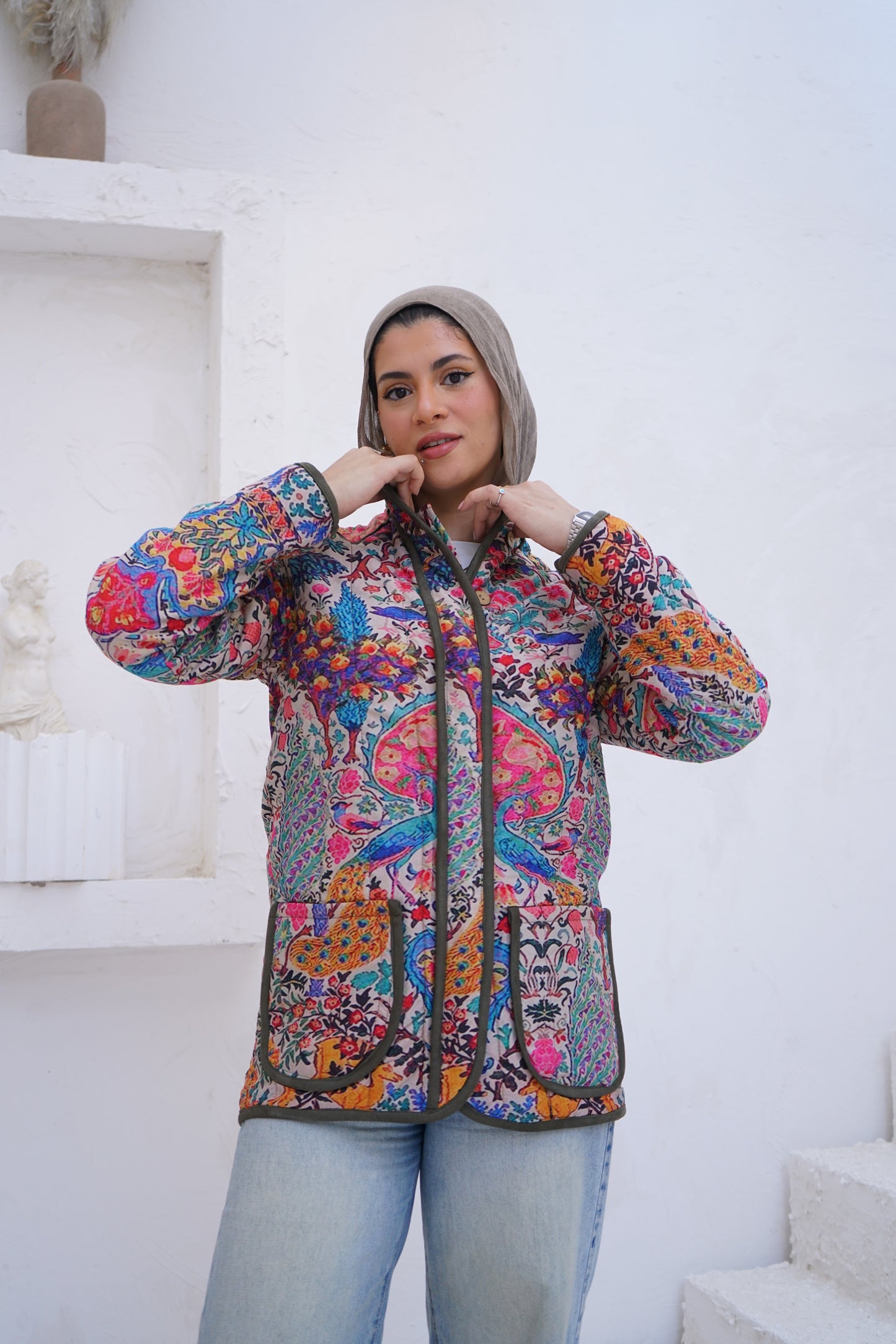 Nasaya Floral arabesques light mixed colors Jacket
