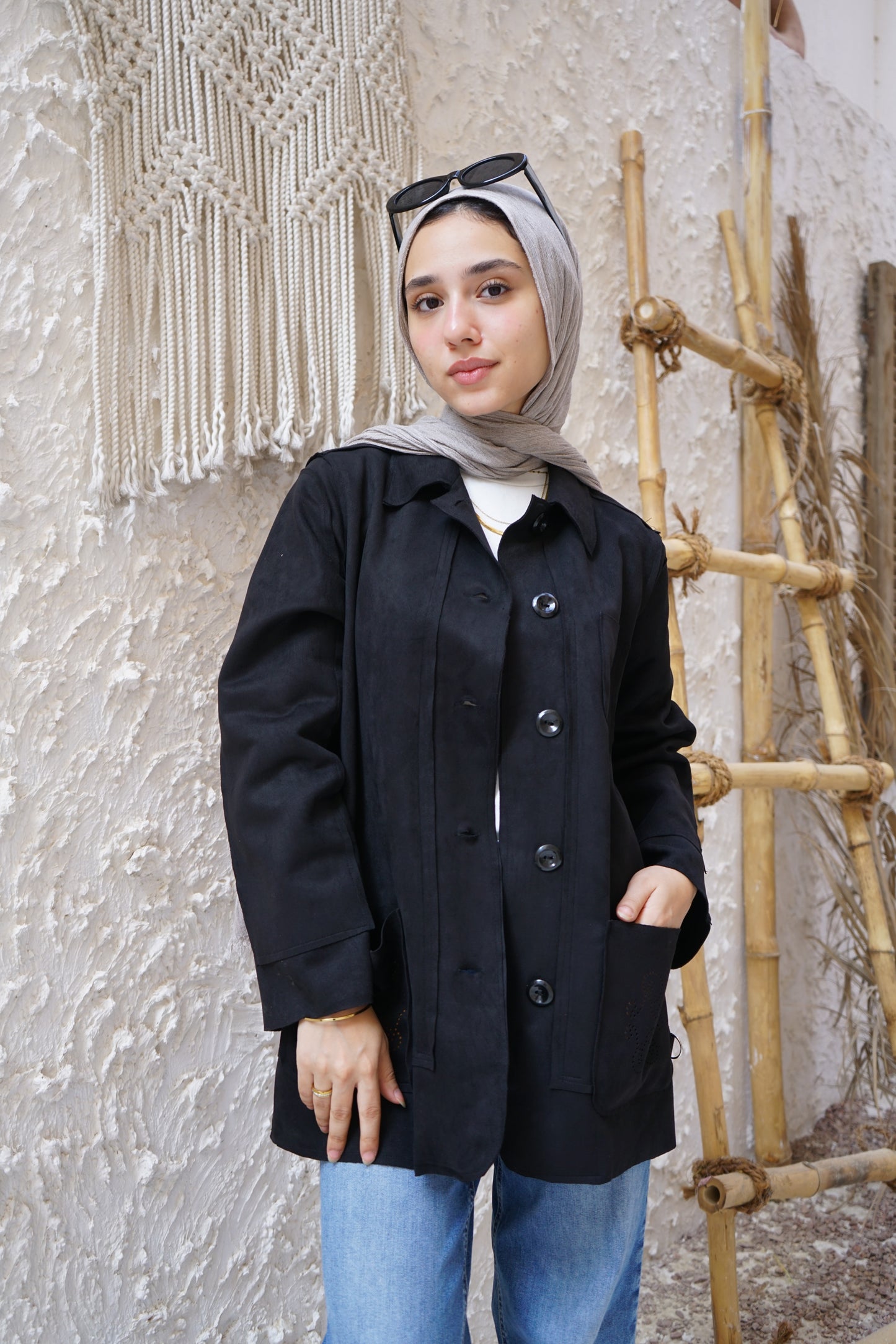 Nasaya classic chamois black Jacket